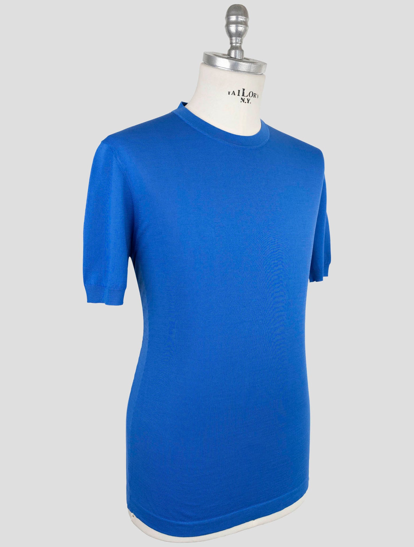 Kiton Blue Cotton T-Shirt