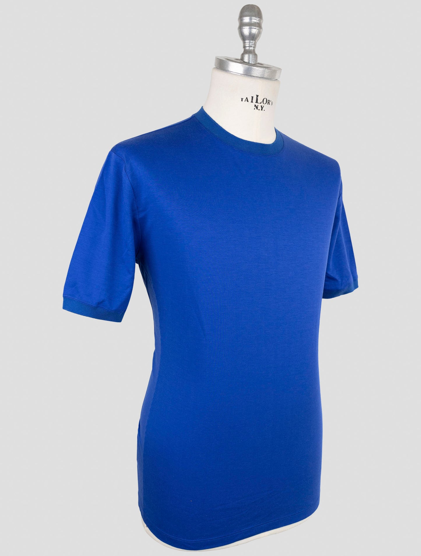 Kiton Blue Cotton T-Shirt