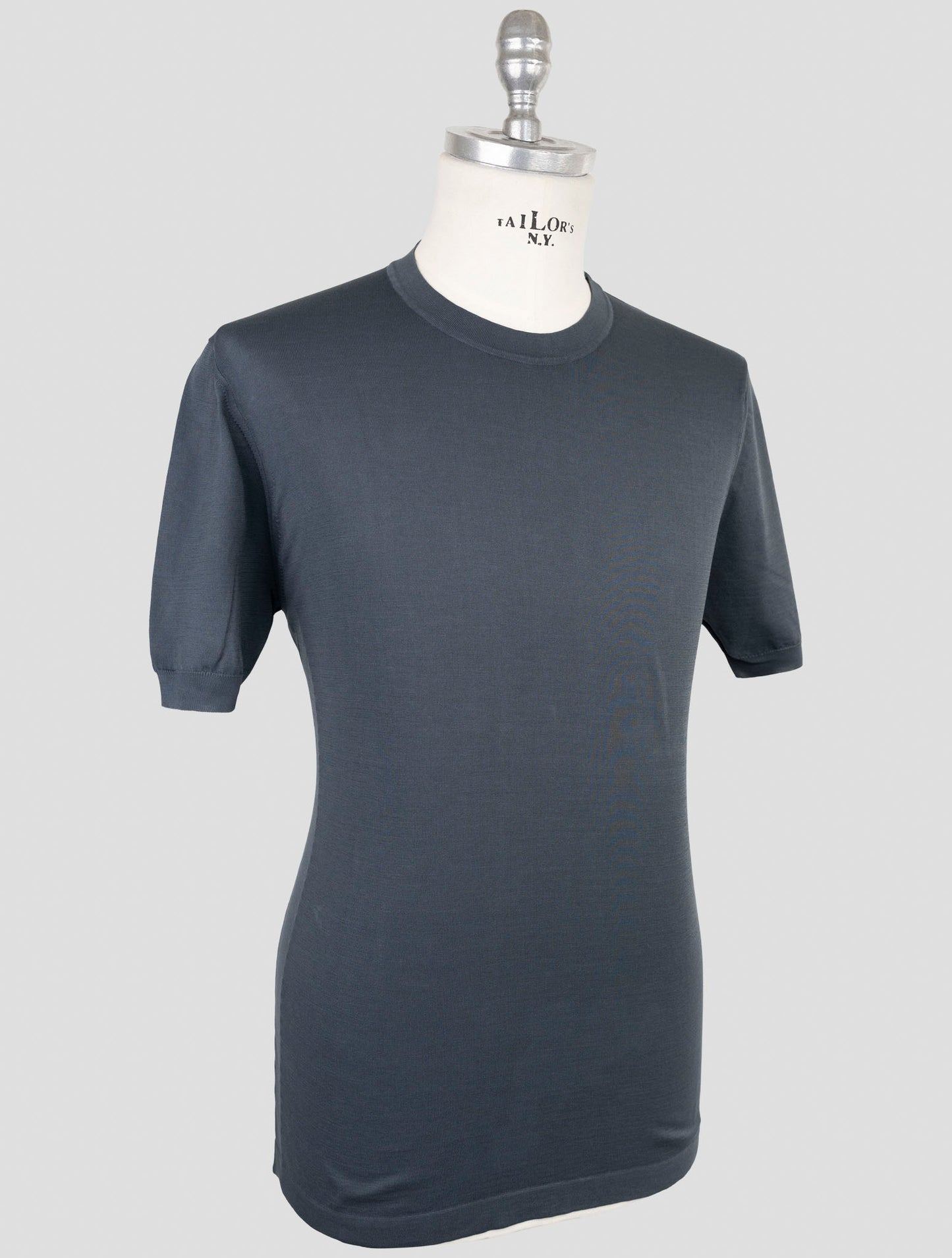 Kiton Blue Cotton T-Shirt