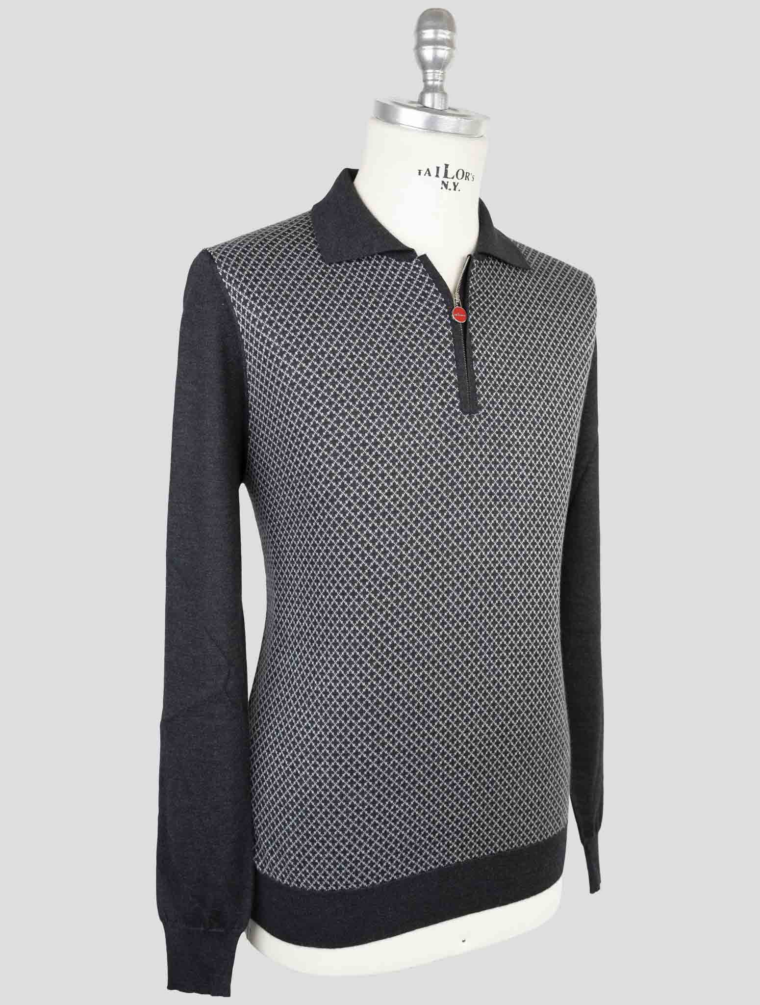 Kiton Blue Cashmere Silk Sweater Polo
