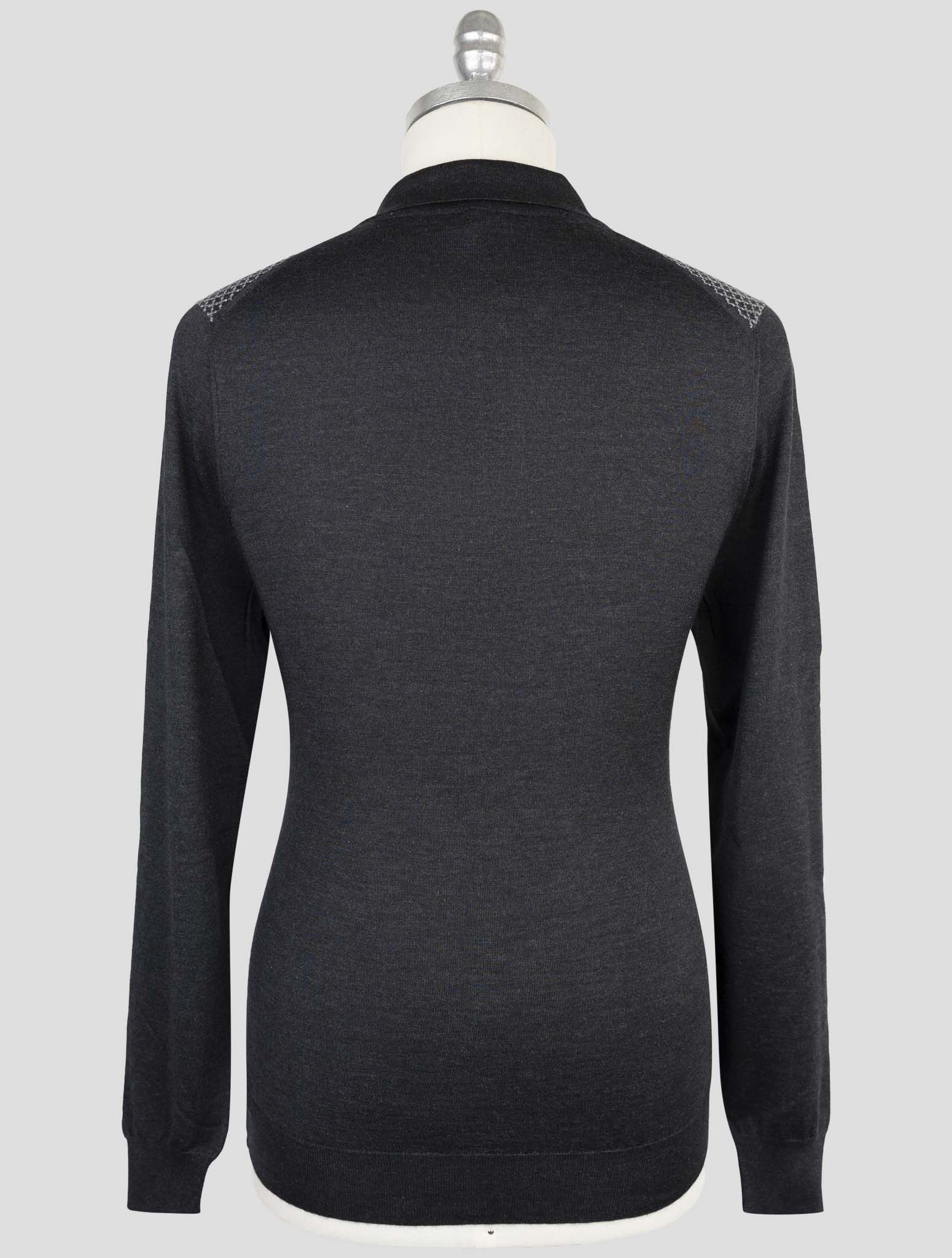 Kiton Blue Cashmere Silk Sweater Polo