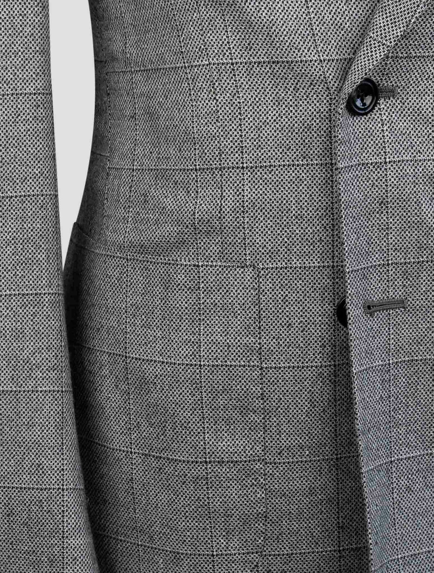 Kiton Gray Cashmere Silk Linen Suit