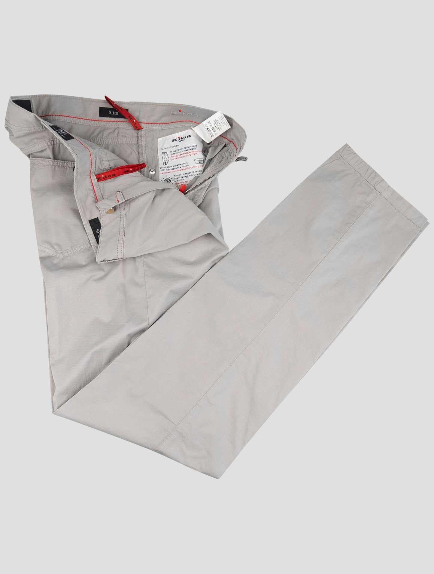 Kiton Gray Cotton Ea Jeans