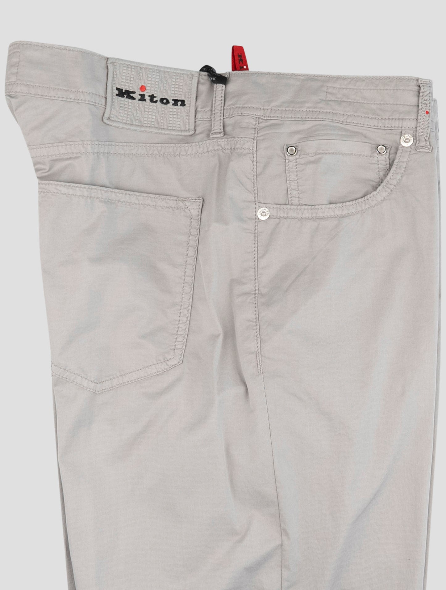 Kiton Gray Cotton Ea Jeans