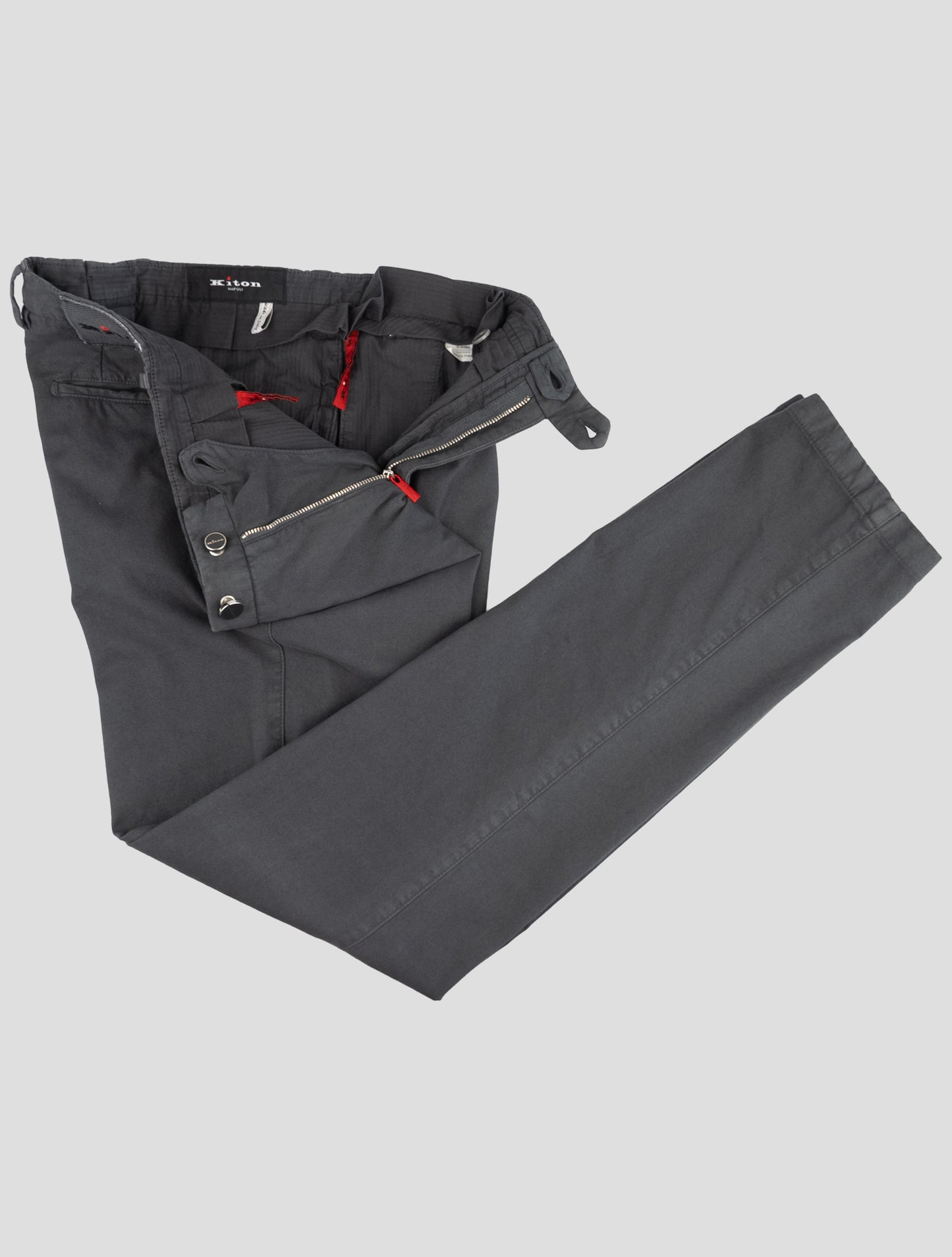 Kiton Gray Cotton Ea Pants