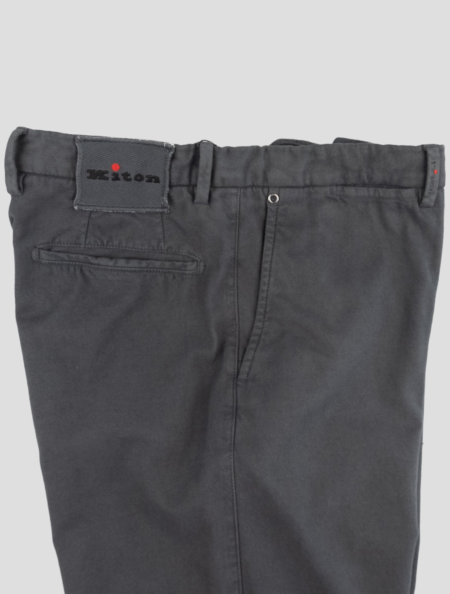 Kiton Gray Cotton Ea Pants