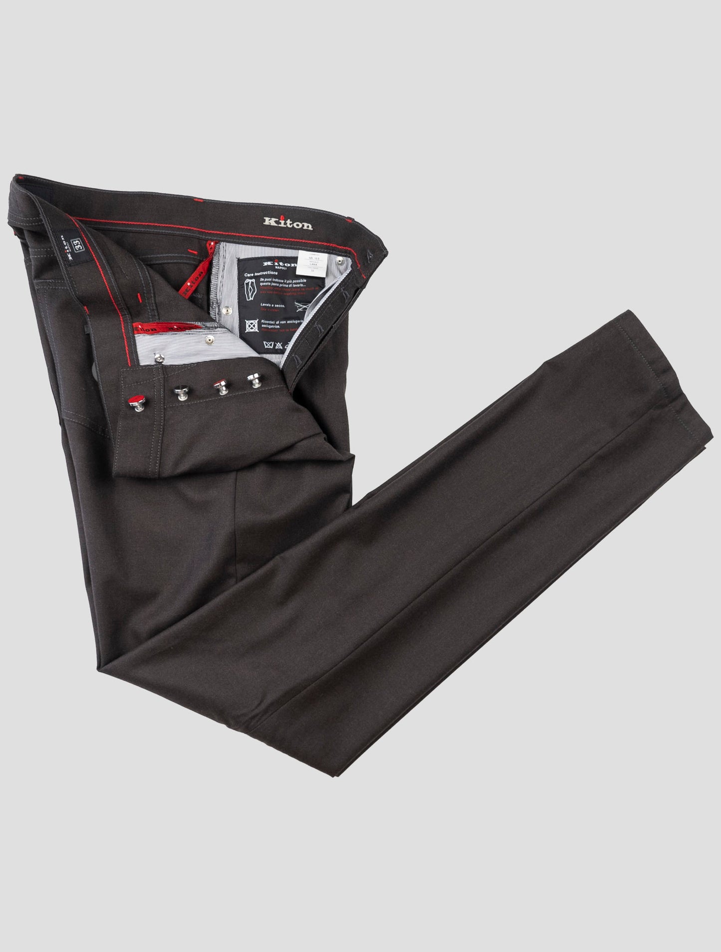 Kiton Brown Cotton Jeans