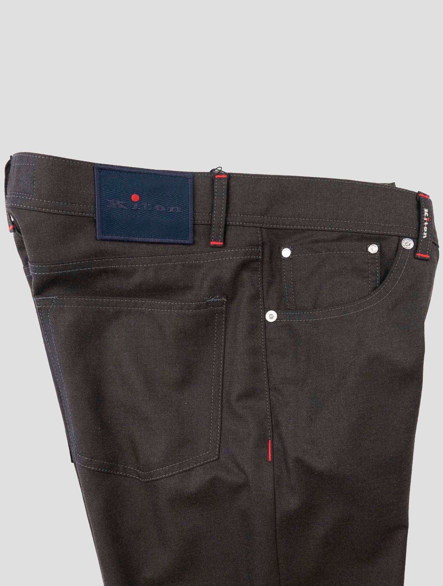 Kiton Brown Cotton Jeans