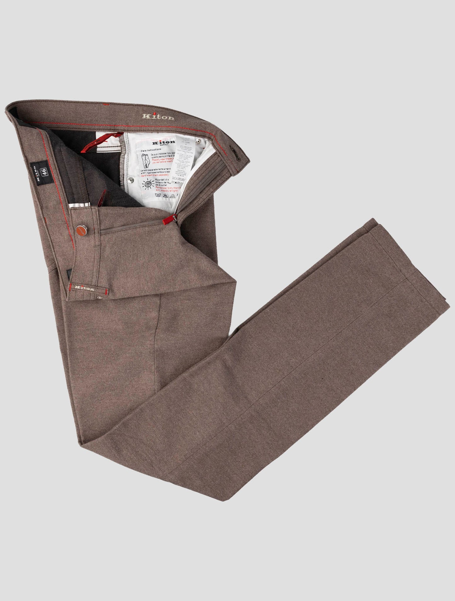 Kiton Brown Cotton Jeans