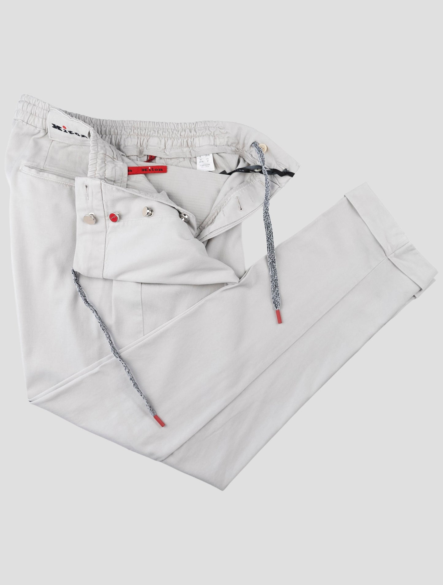Kiton White Lyocell Ea Pants