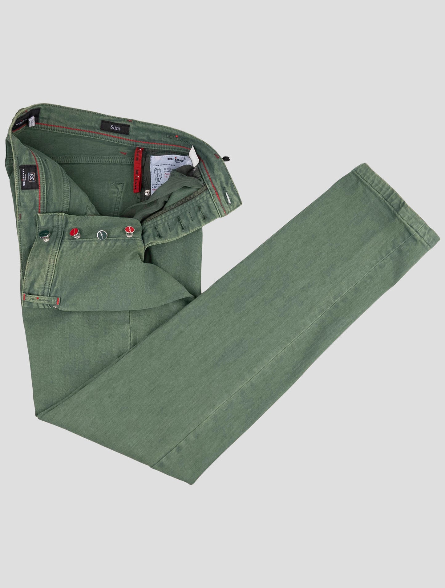 Kiton Green Cotton Ea Jeans