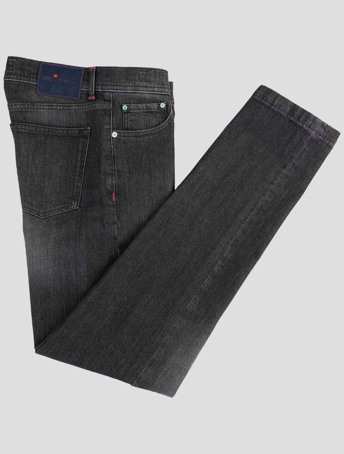 Kiton Dark Gray Cotton Ea Jeans