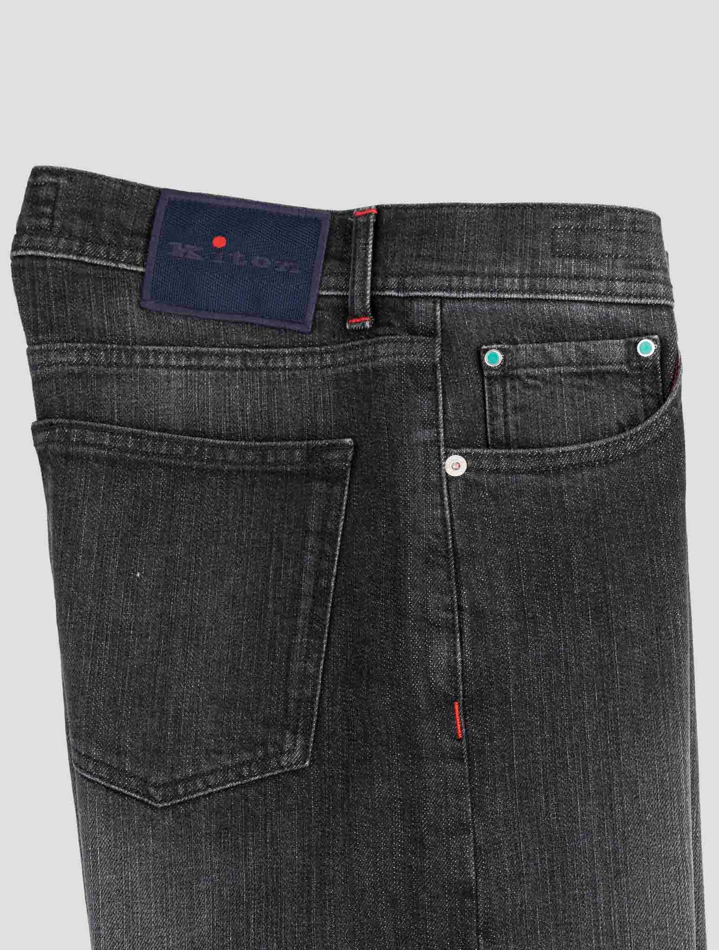 Kiton Dark Gray Cotton Ea Jeans