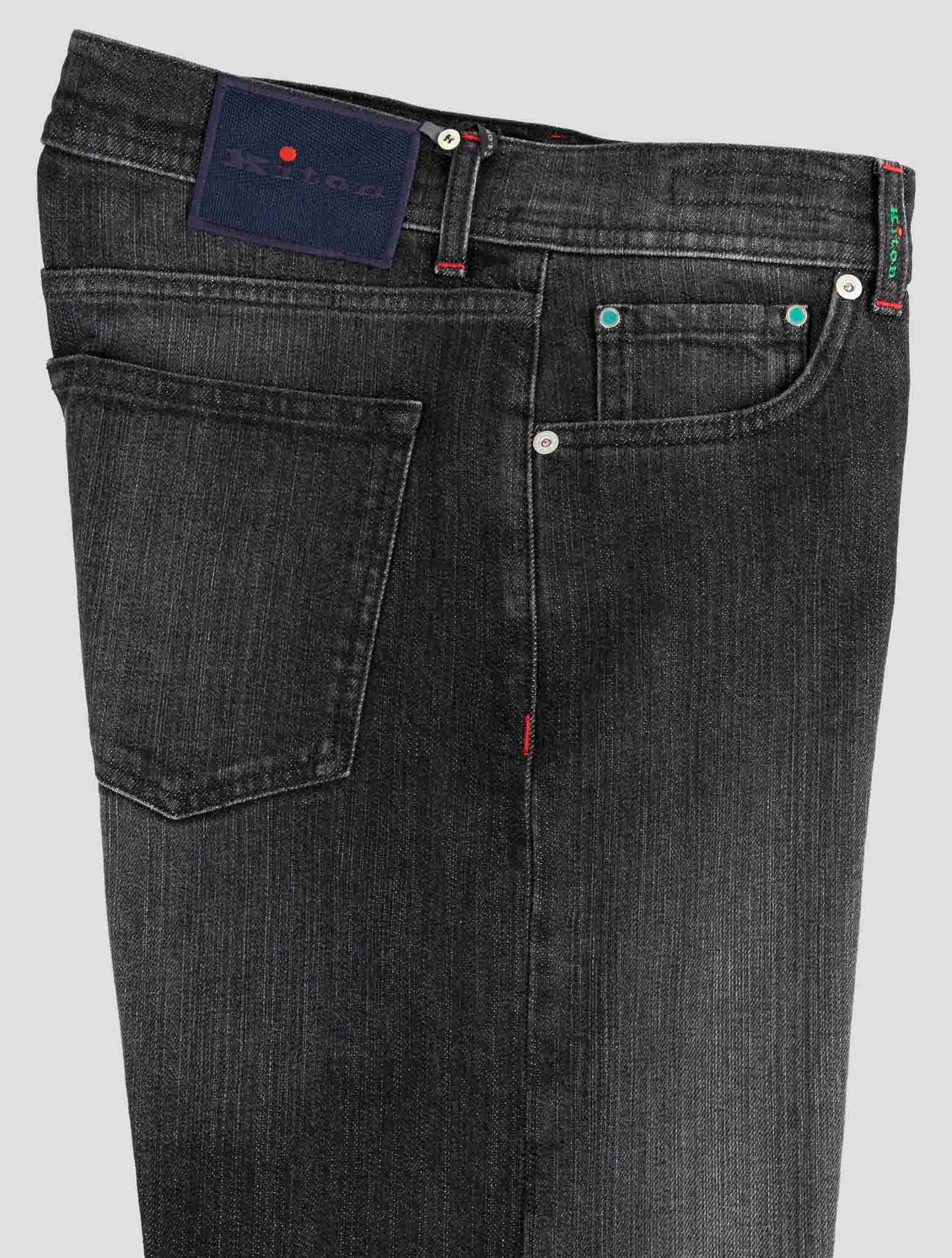 Kiton Dark Gray Cotton Ea Jeans