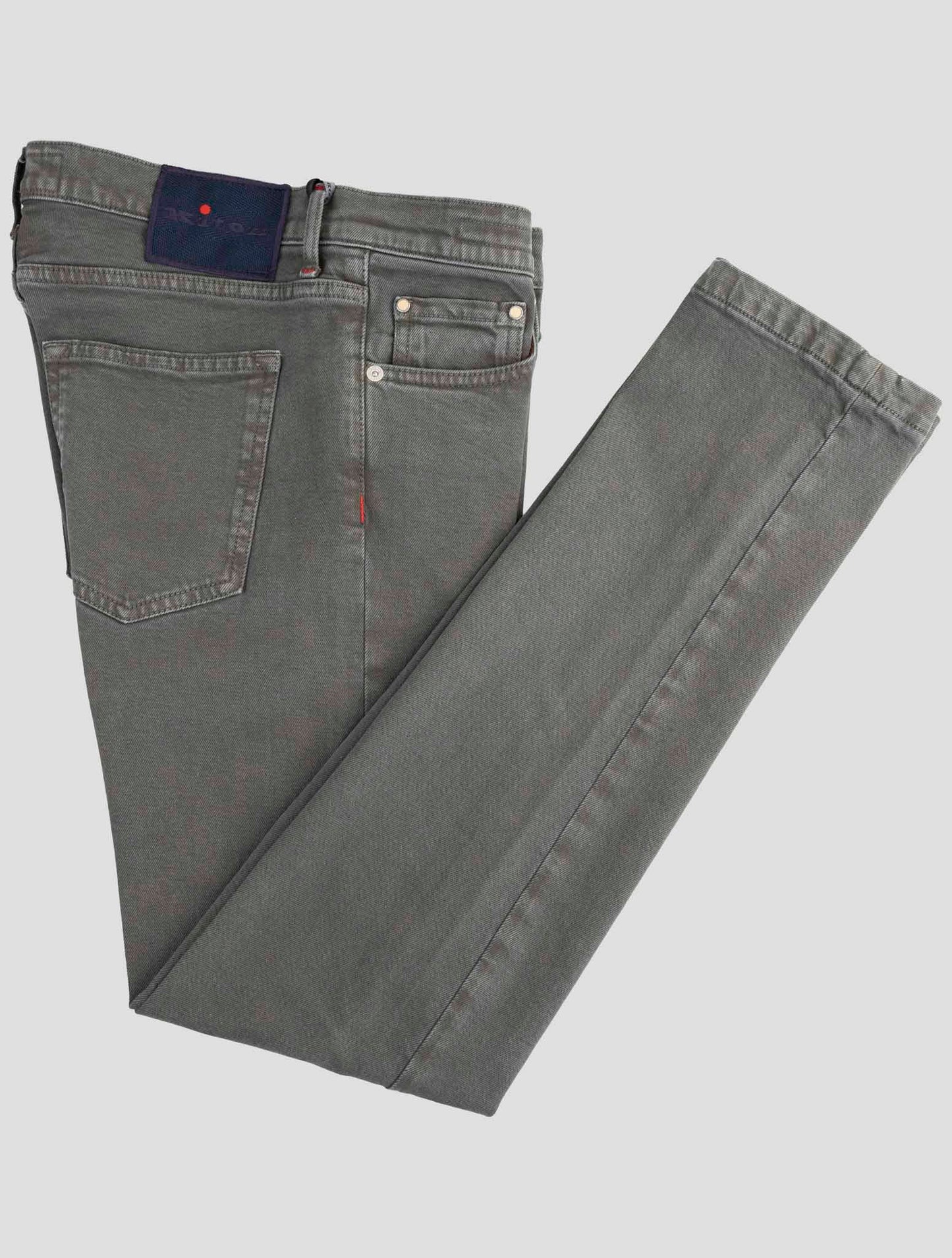 Kiton Gray Cotton Ea Jeans