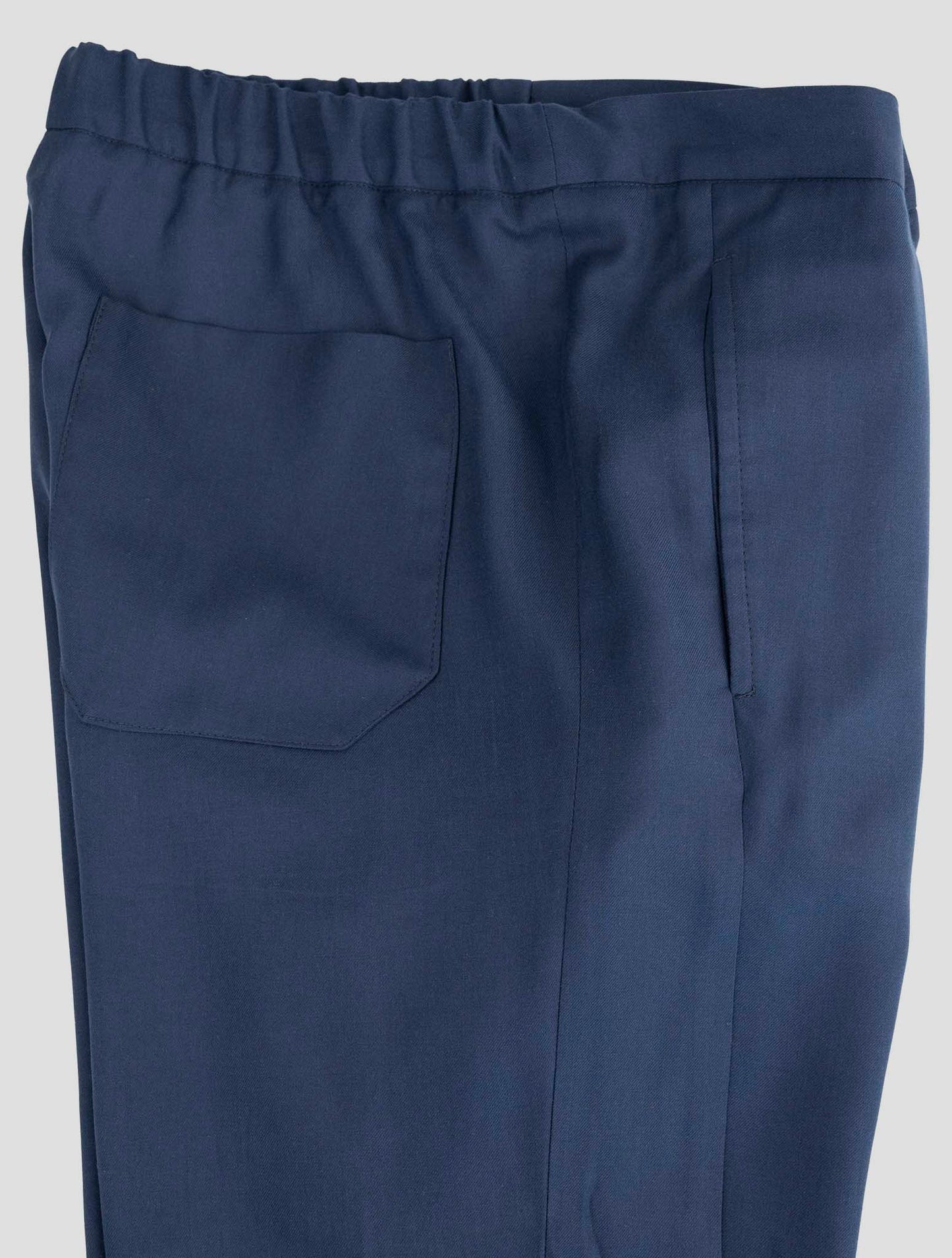 Kiton Blue Virgin Silk Pants