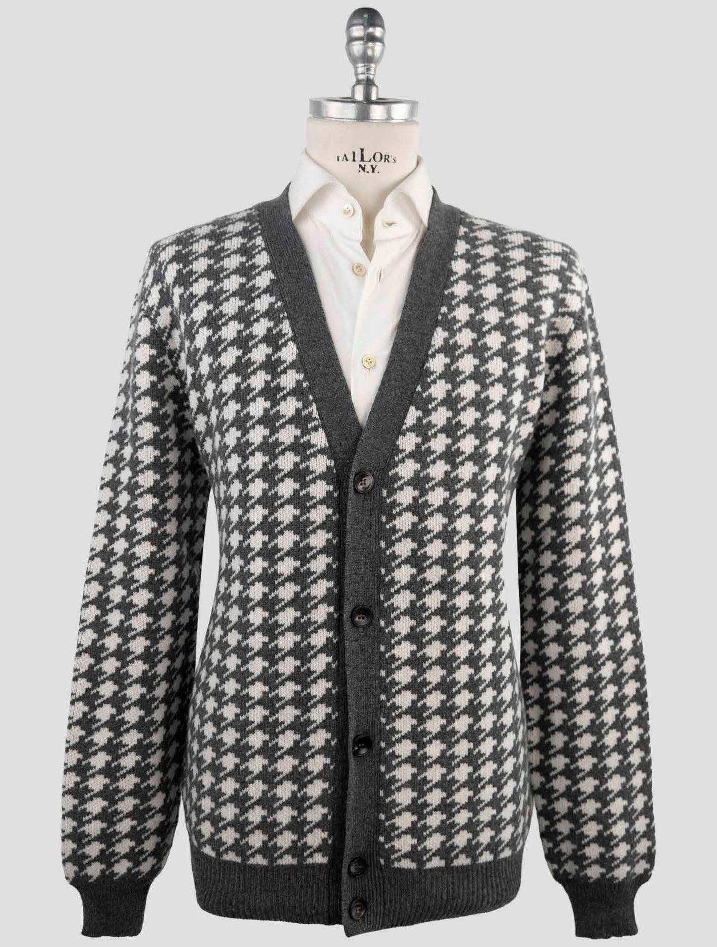 Kiton Gray Cashmere Sweater Cardigan