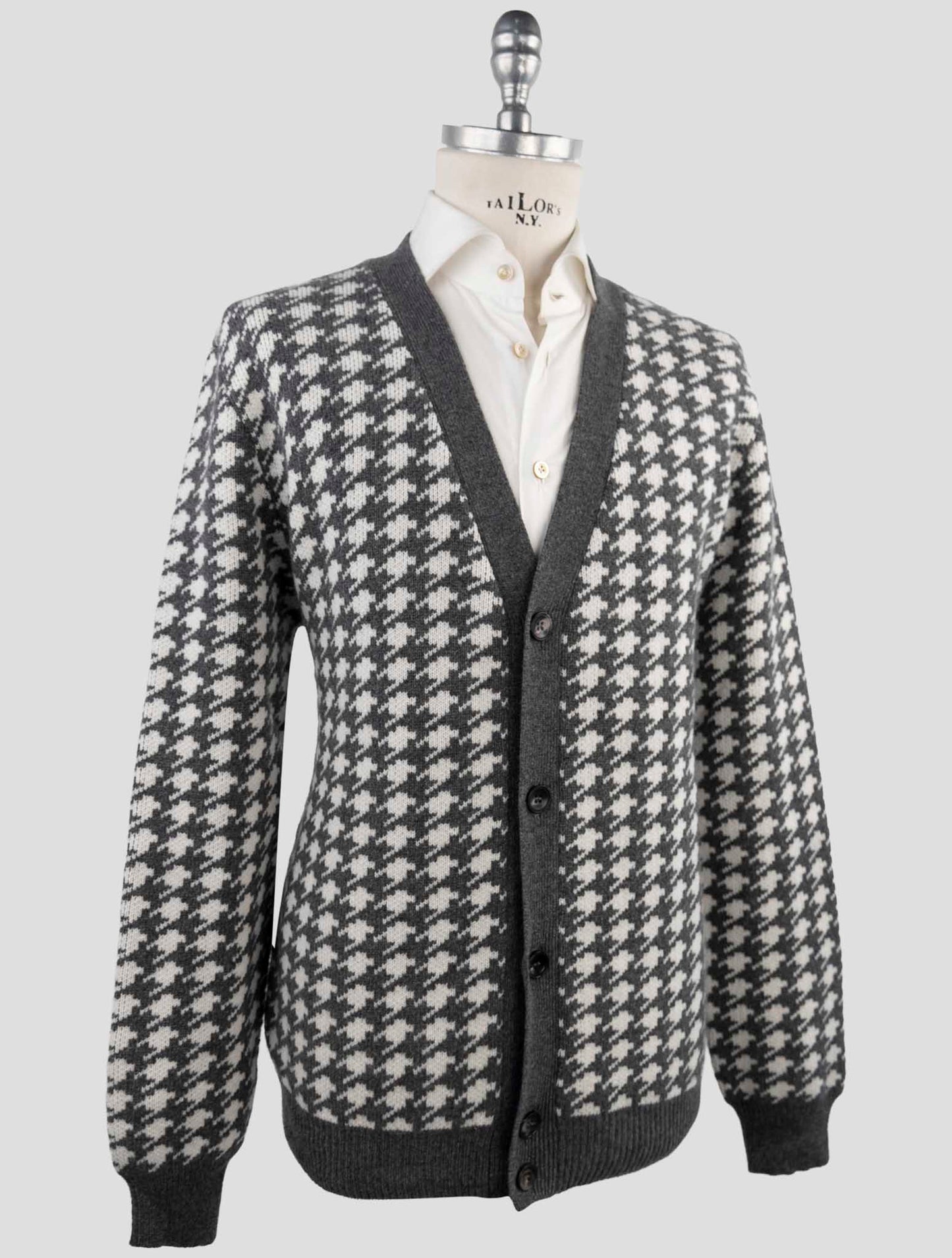 Kiton Gray Cashmere Sweater Cardigan