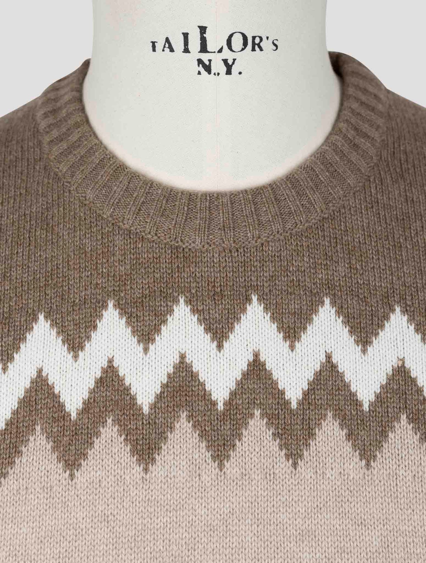 Kiton Beige Cashmere Sweater Crewneck