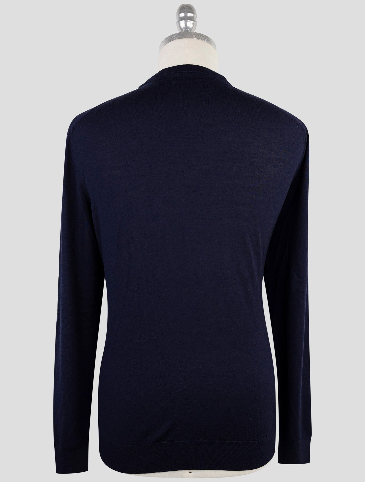 Kiton Blue Wool Sweater V-Neck