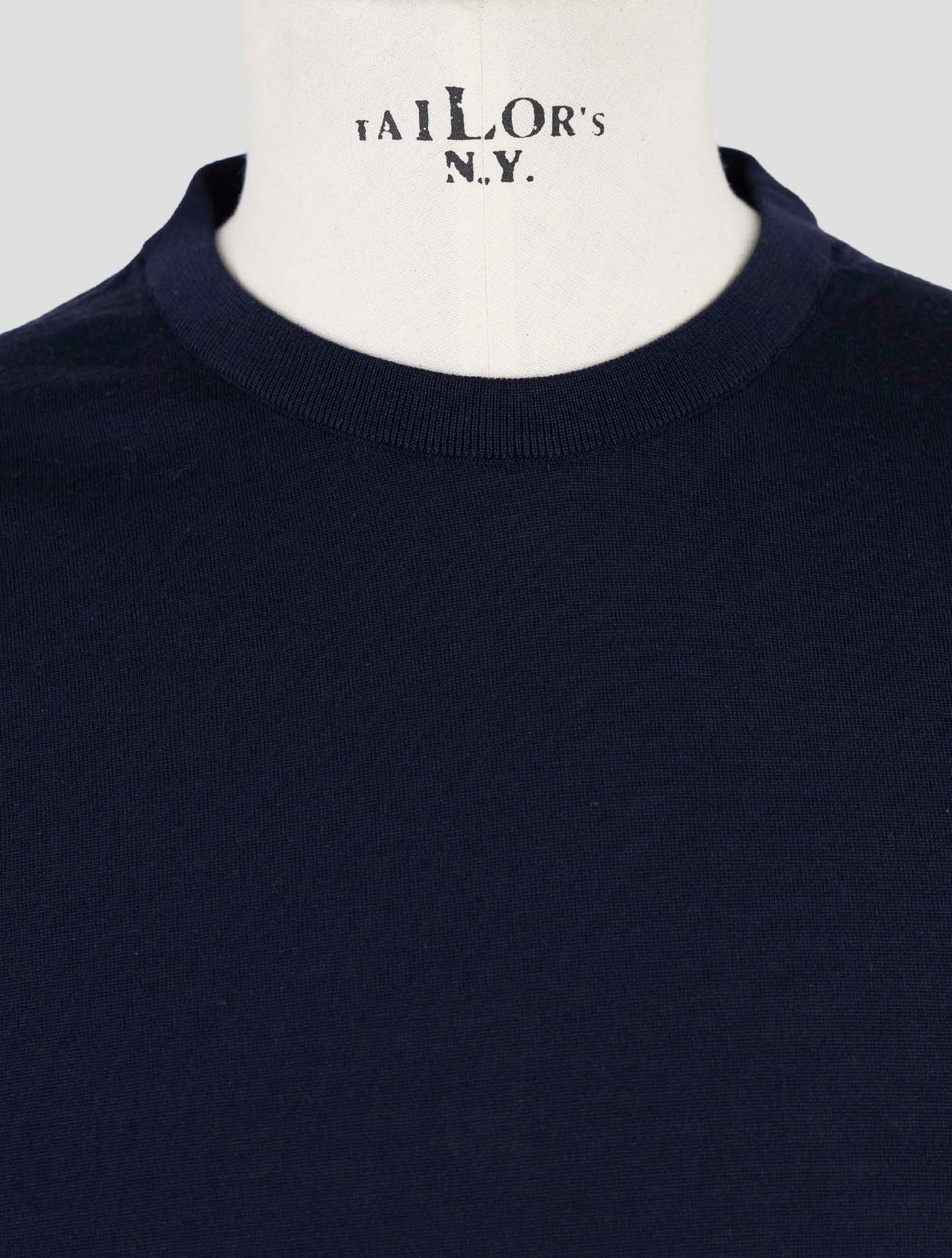 Kiton Blue Wool Sweater V-Neck