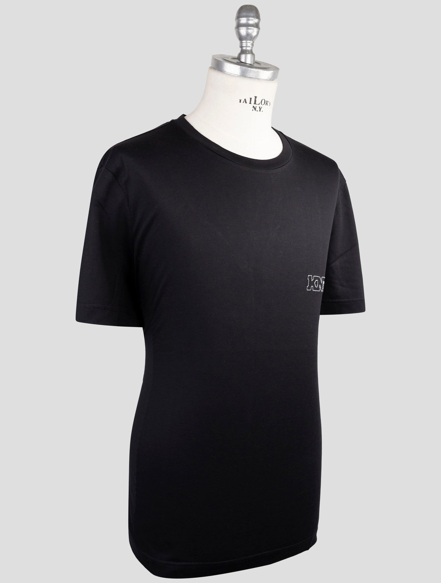 Kiton Knt Black Cotton T-Shirt
