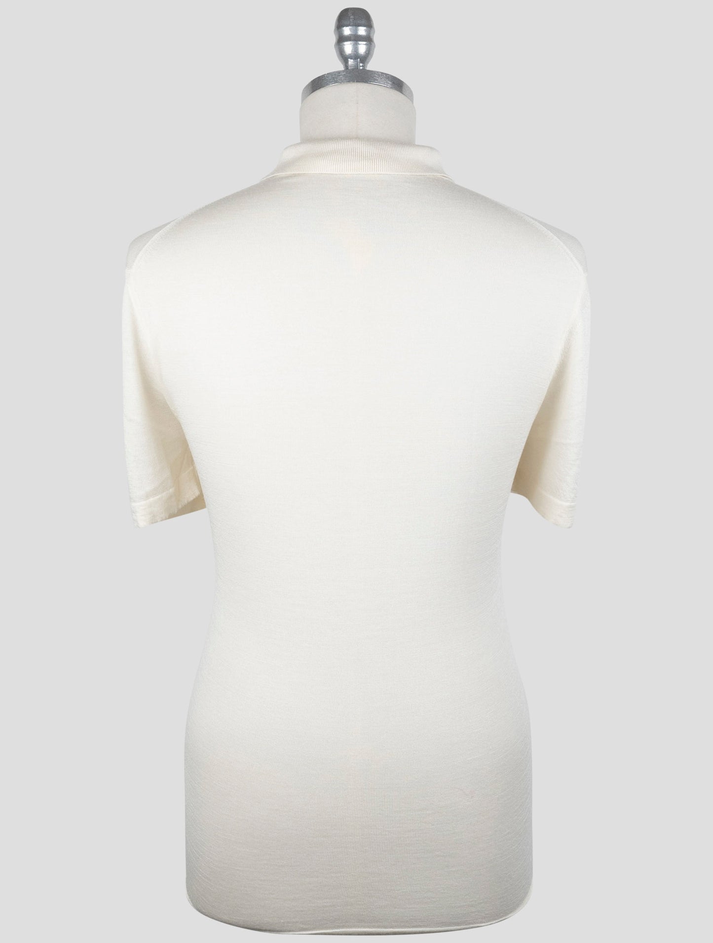 Kiton Knt White Virgin Wool Silk Polo