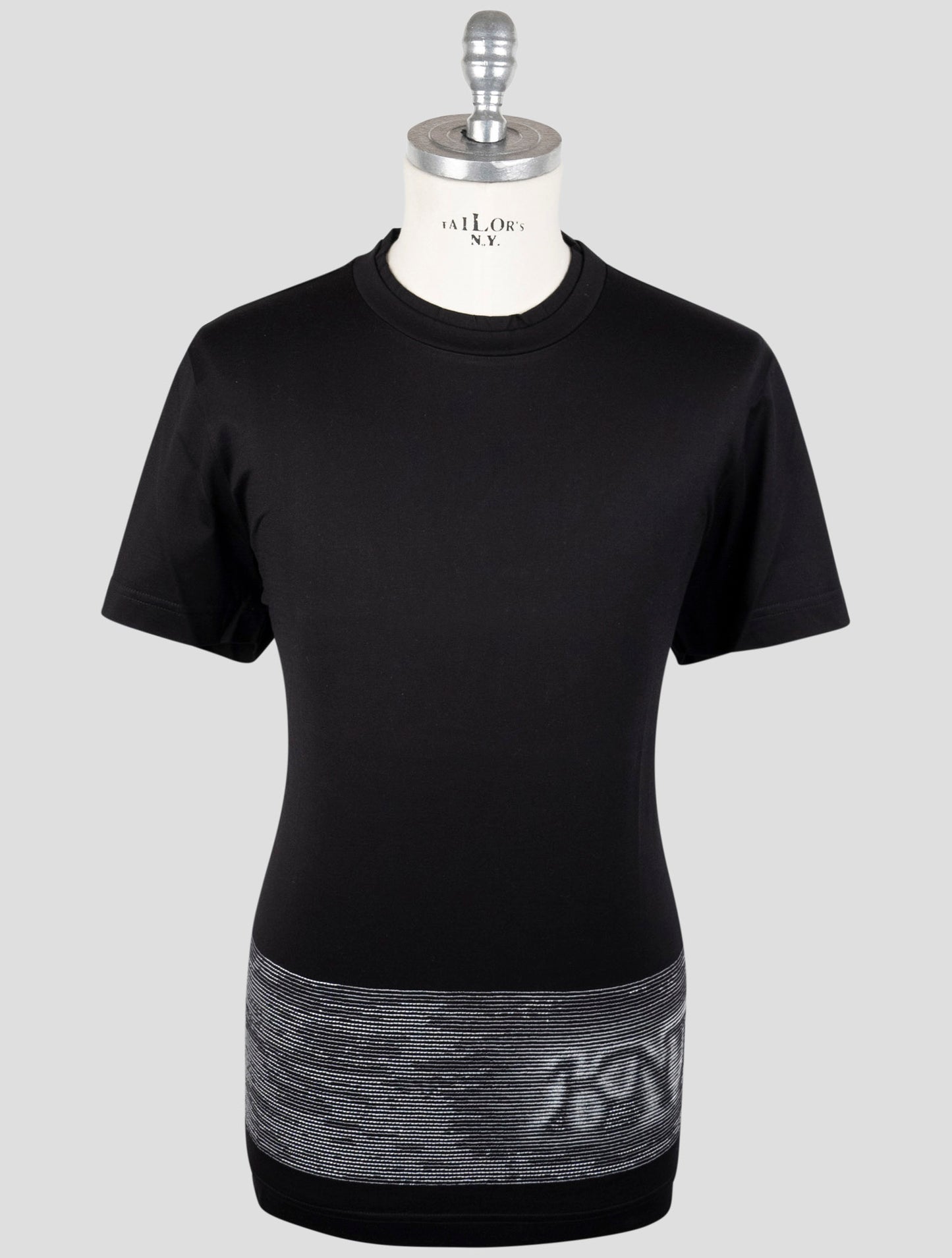 Kiton Knt Black Cotton T-Shirt