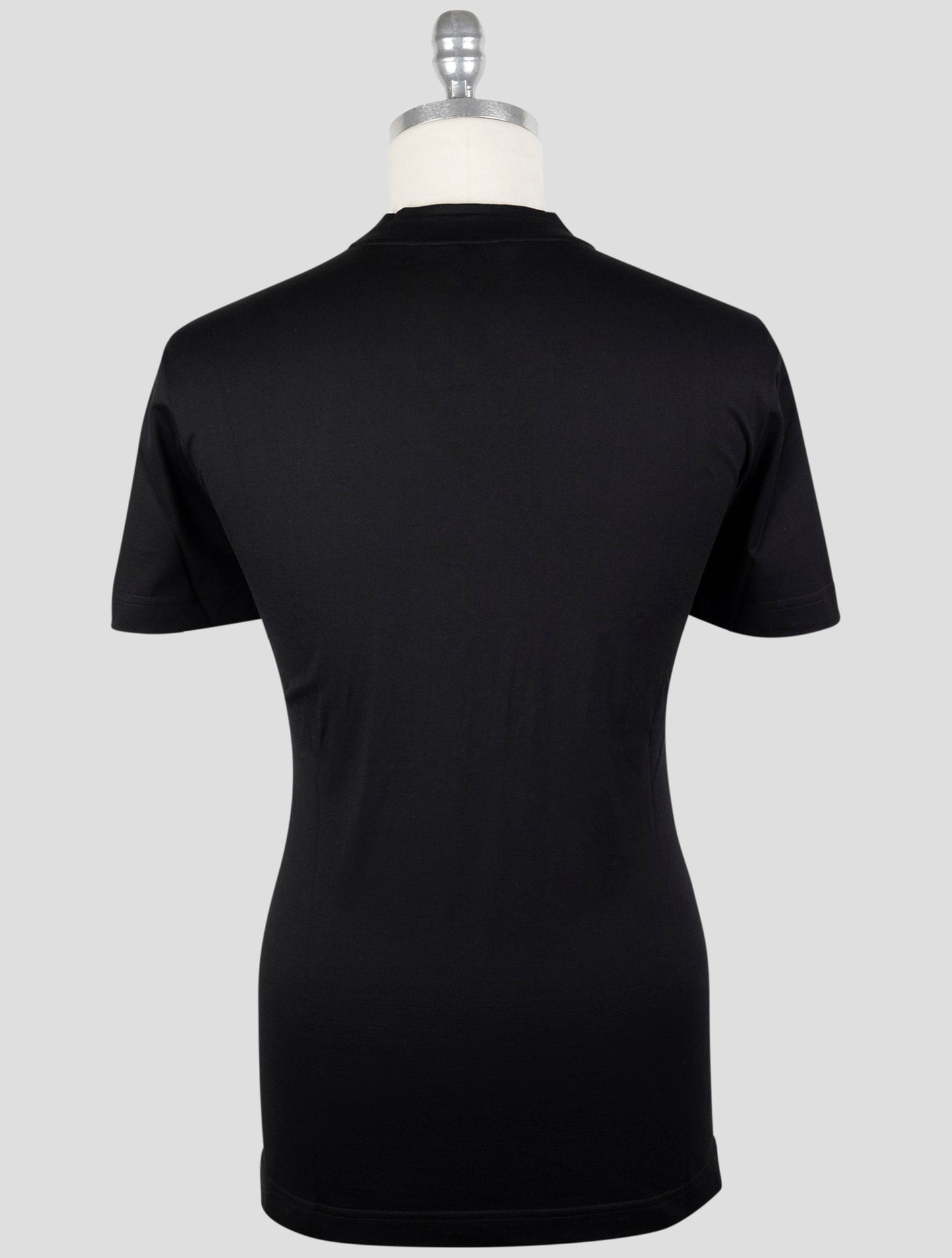 Kiton Knt Black Cotton T-Shirt