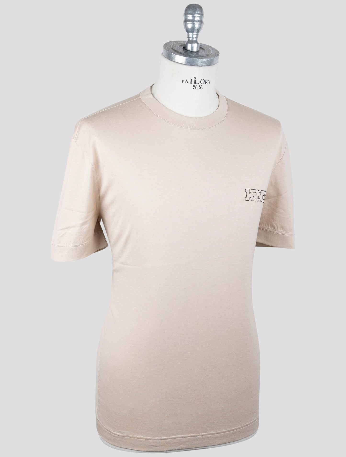 Kiton Knt Beige Cotton T-Shirt