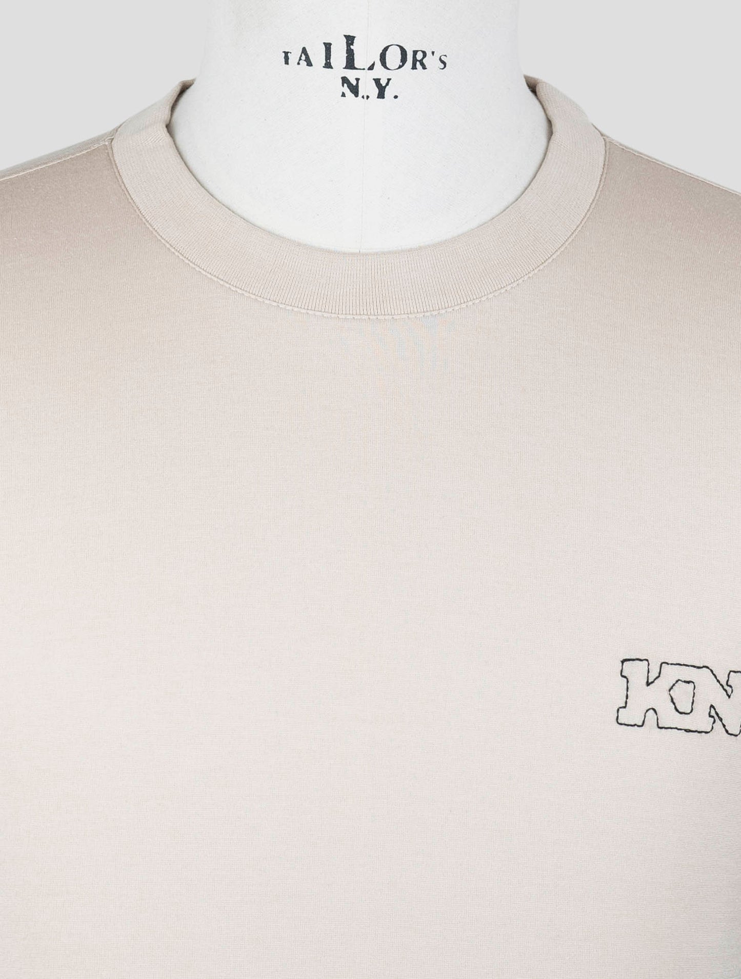 Kiton Knt Beige Cotton T-Shirt