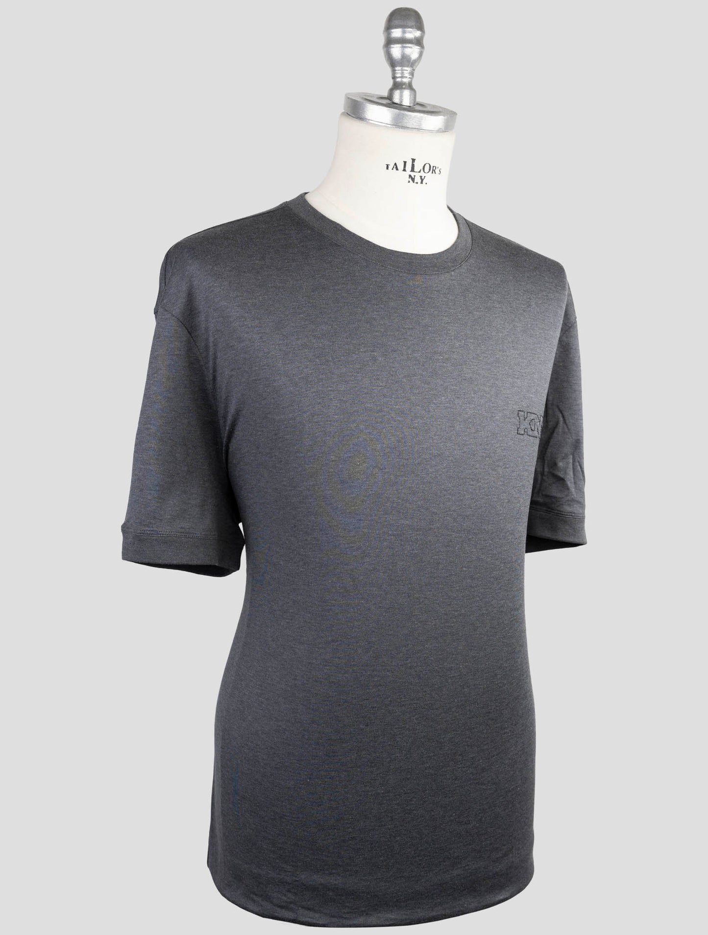 Kiton Knt Gray Cotton T-Shirt