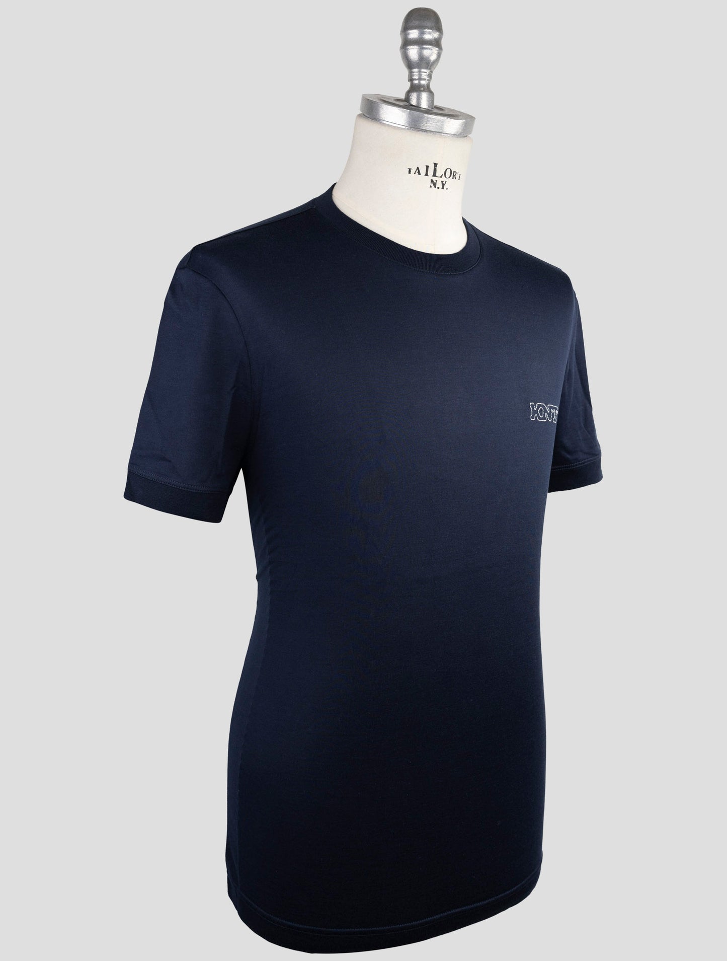 Kiton Knt Blue Cotton T-Shirt