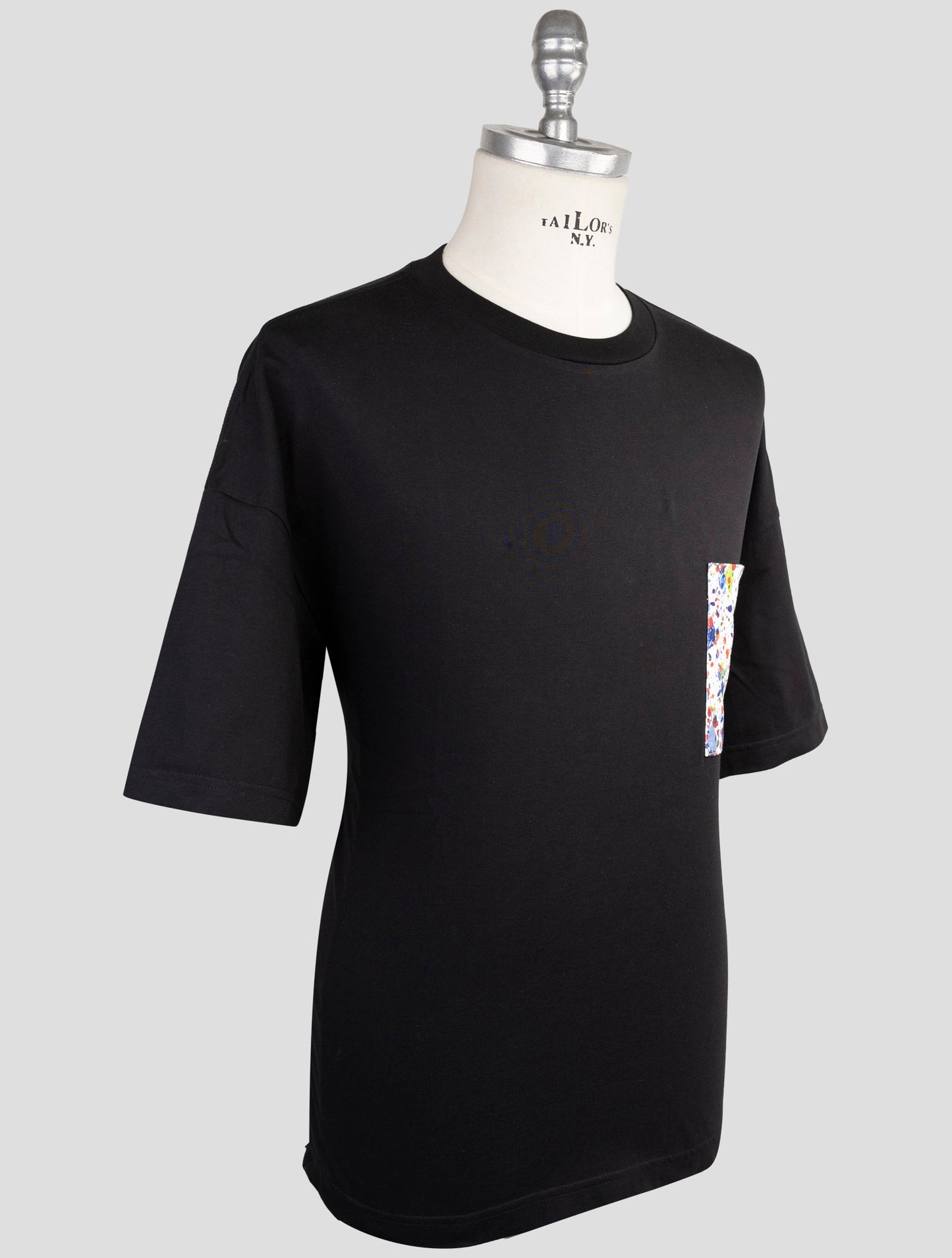 Kiton Knt Black Cotton T-Shirt