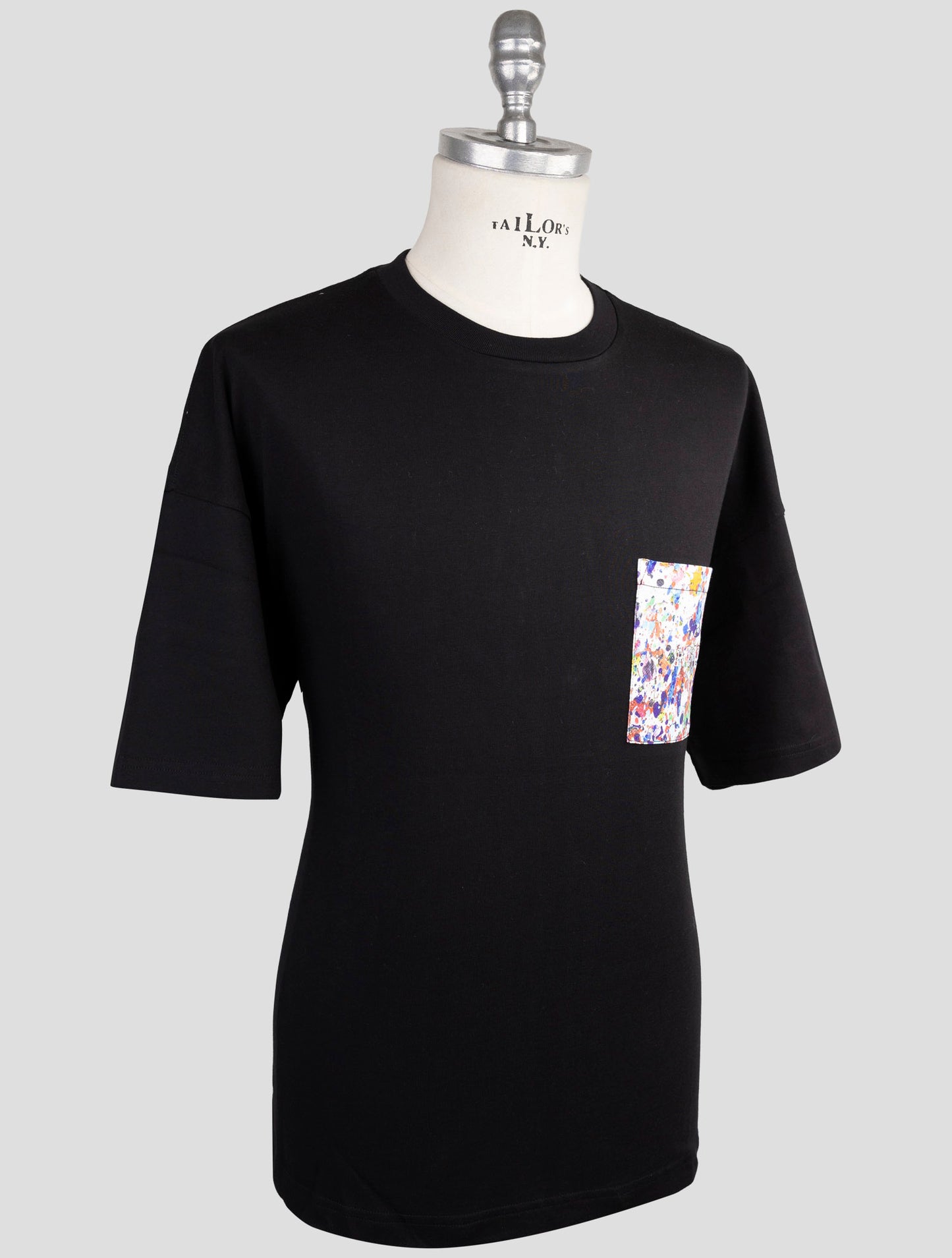 Kiton Knt Black Cotton T-Shirt