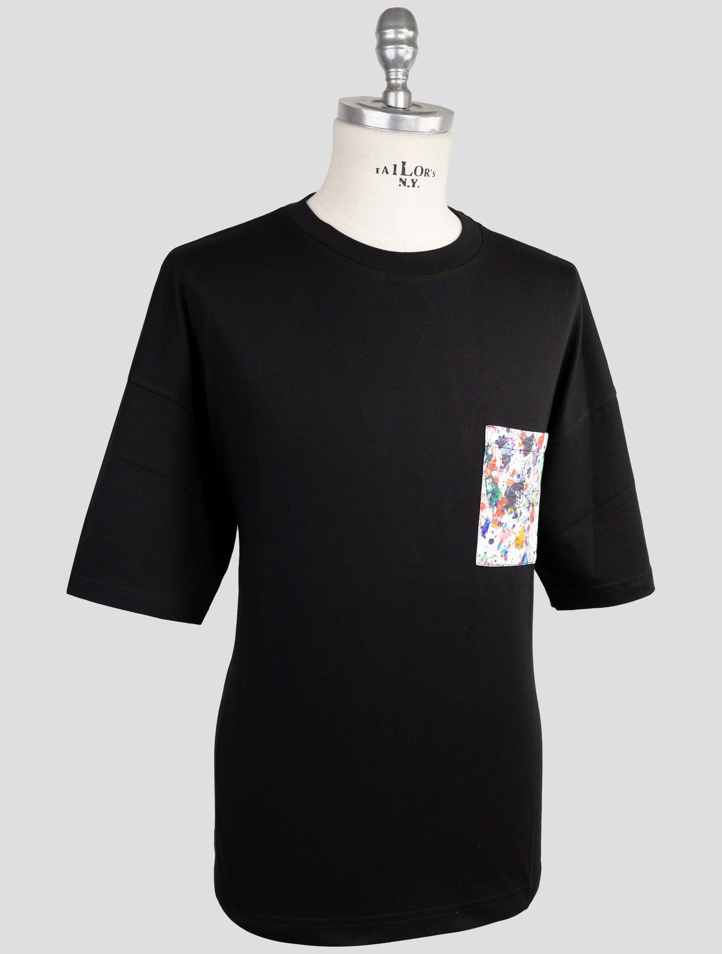 Kiton Knt Black Cotton T-Shirt
