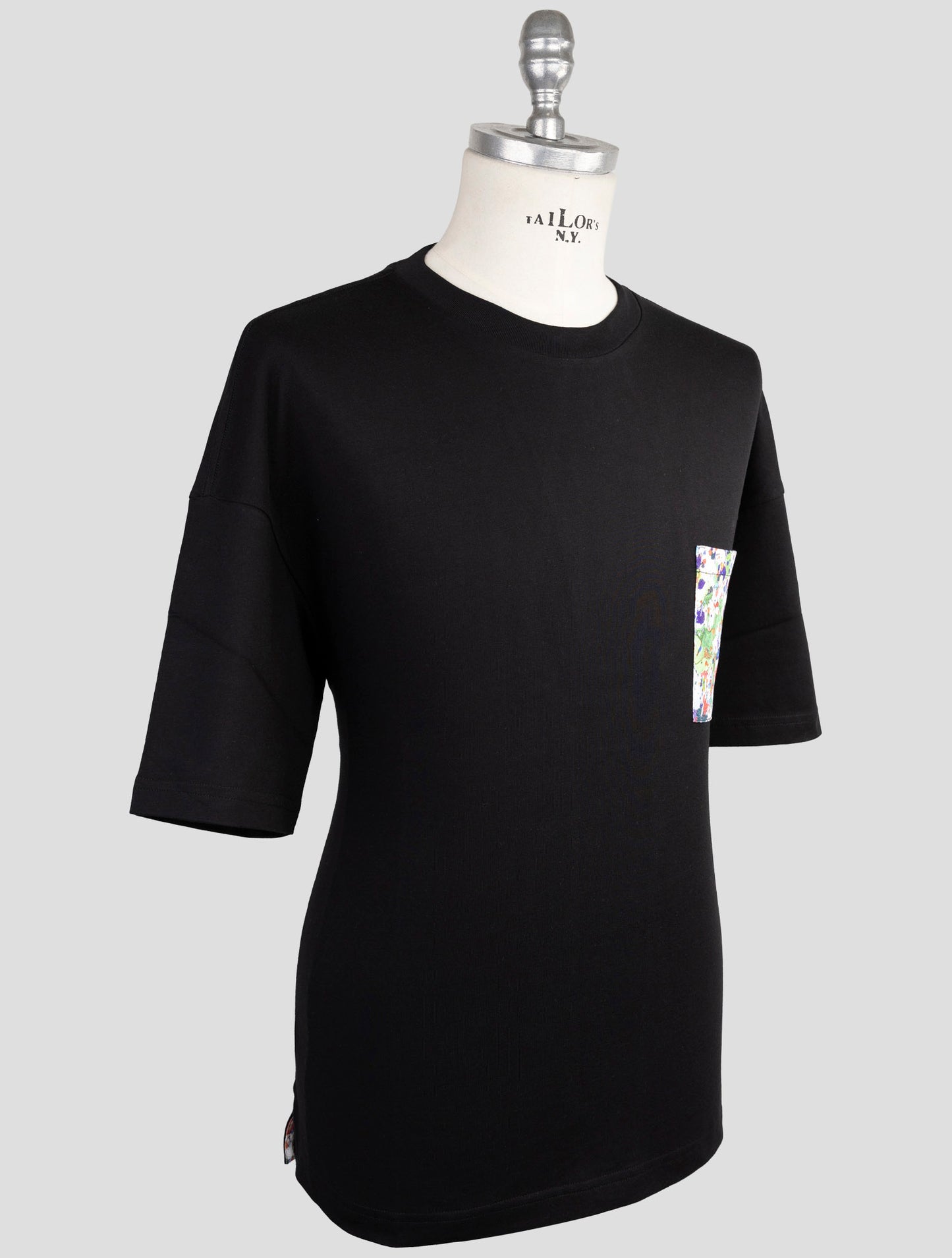 Kiton Knt Black Cotton T-Shirt