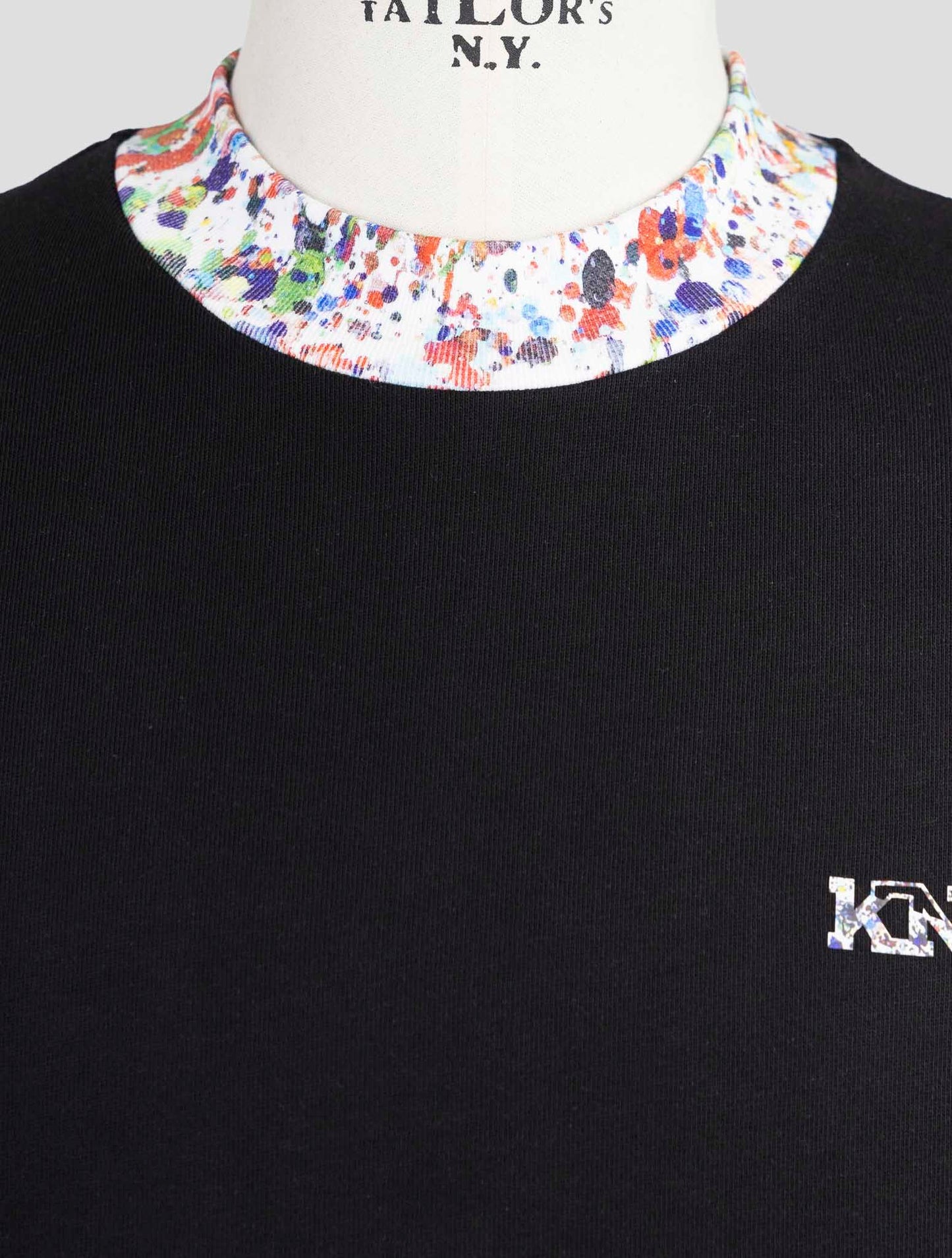 Kiton Knt Black Cotton Sweater Half Neck