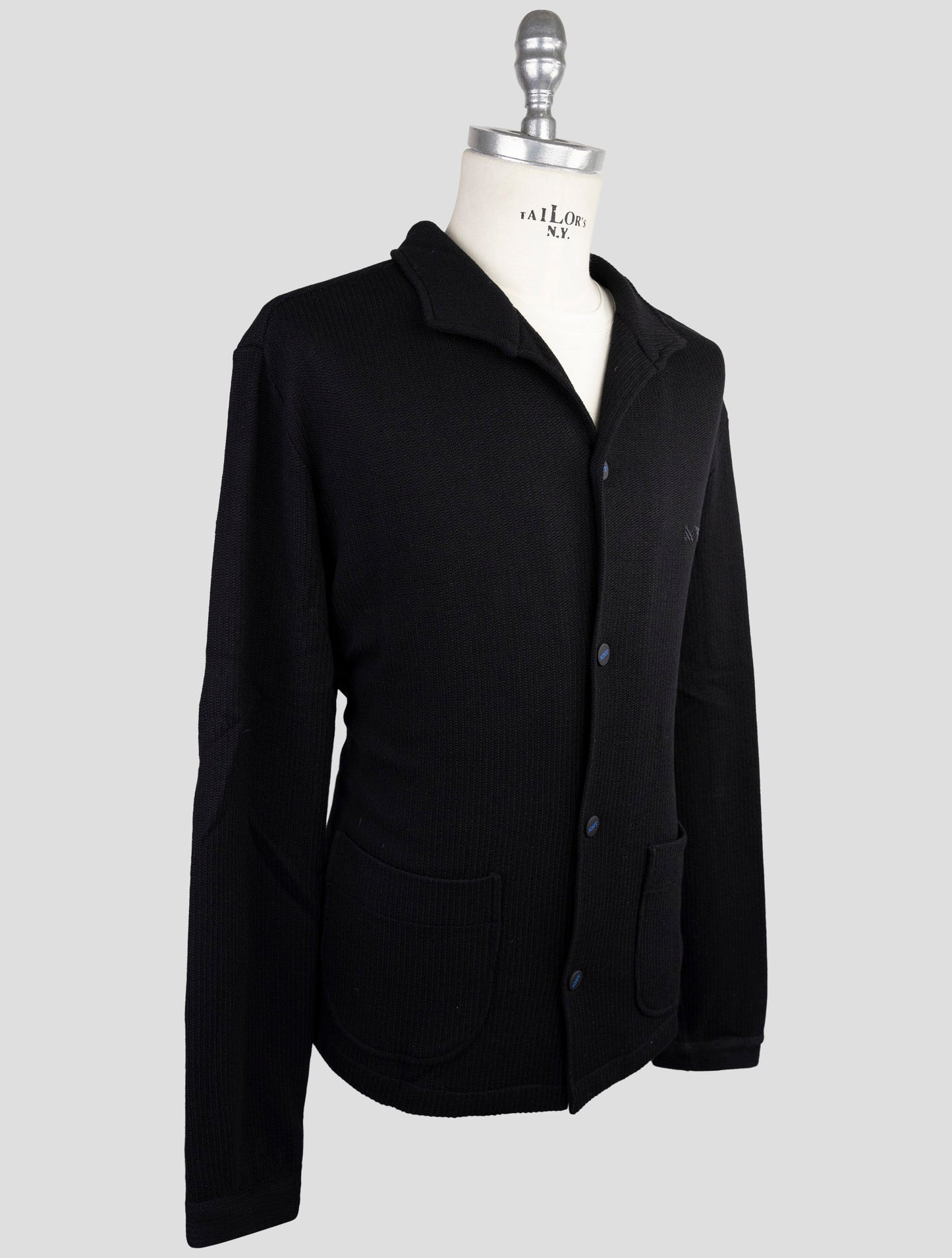 Kiton Knt Blue Wool Cotton Shirt