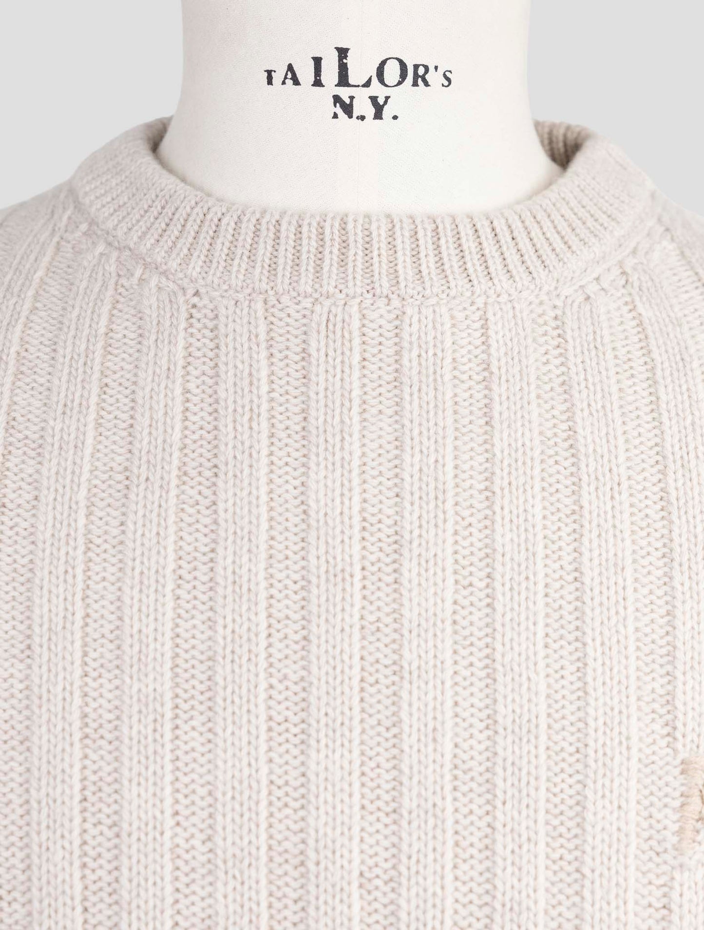 Kiton Knt Blue Virgin Wool Sweater Crewneck