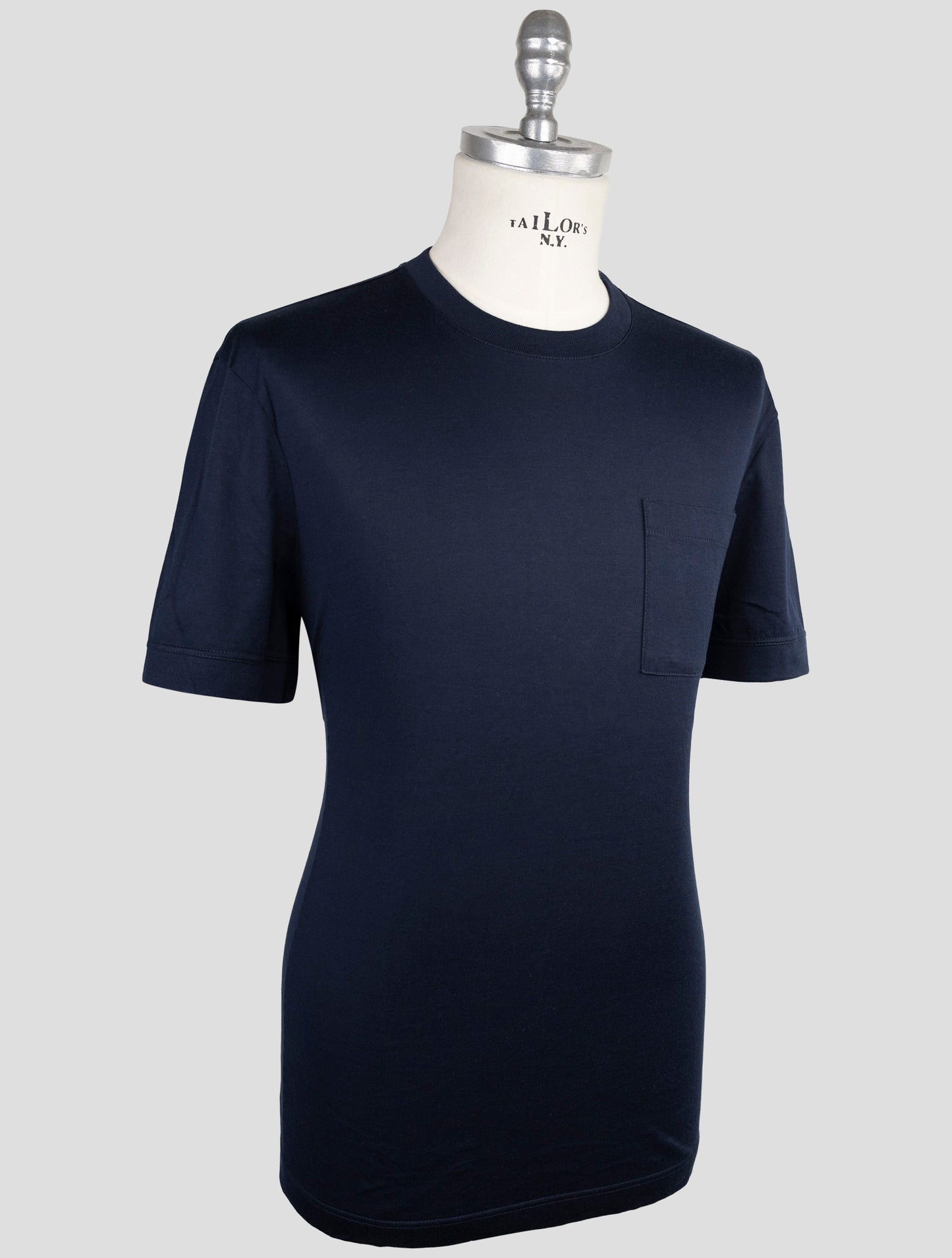 Kiton Knt Blue Cotton T-Shirt