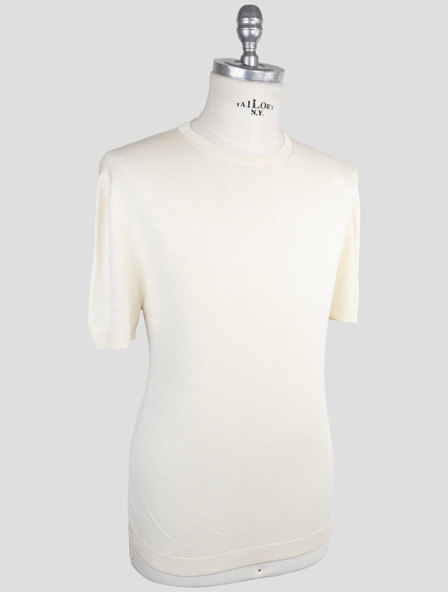 Kiton Knt White Silk T-Shirt