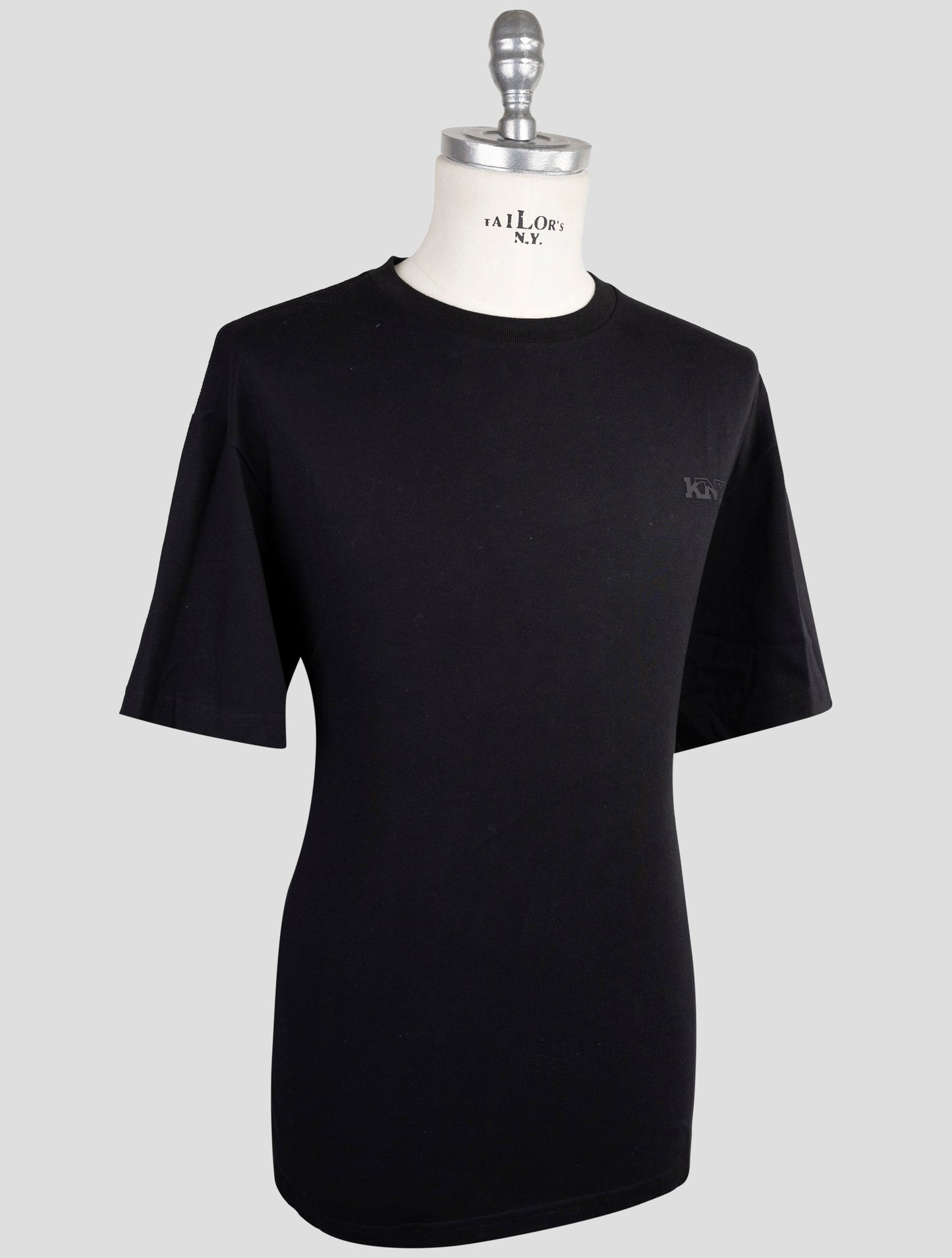 Kiton Knt Black Cotton T-Shirt