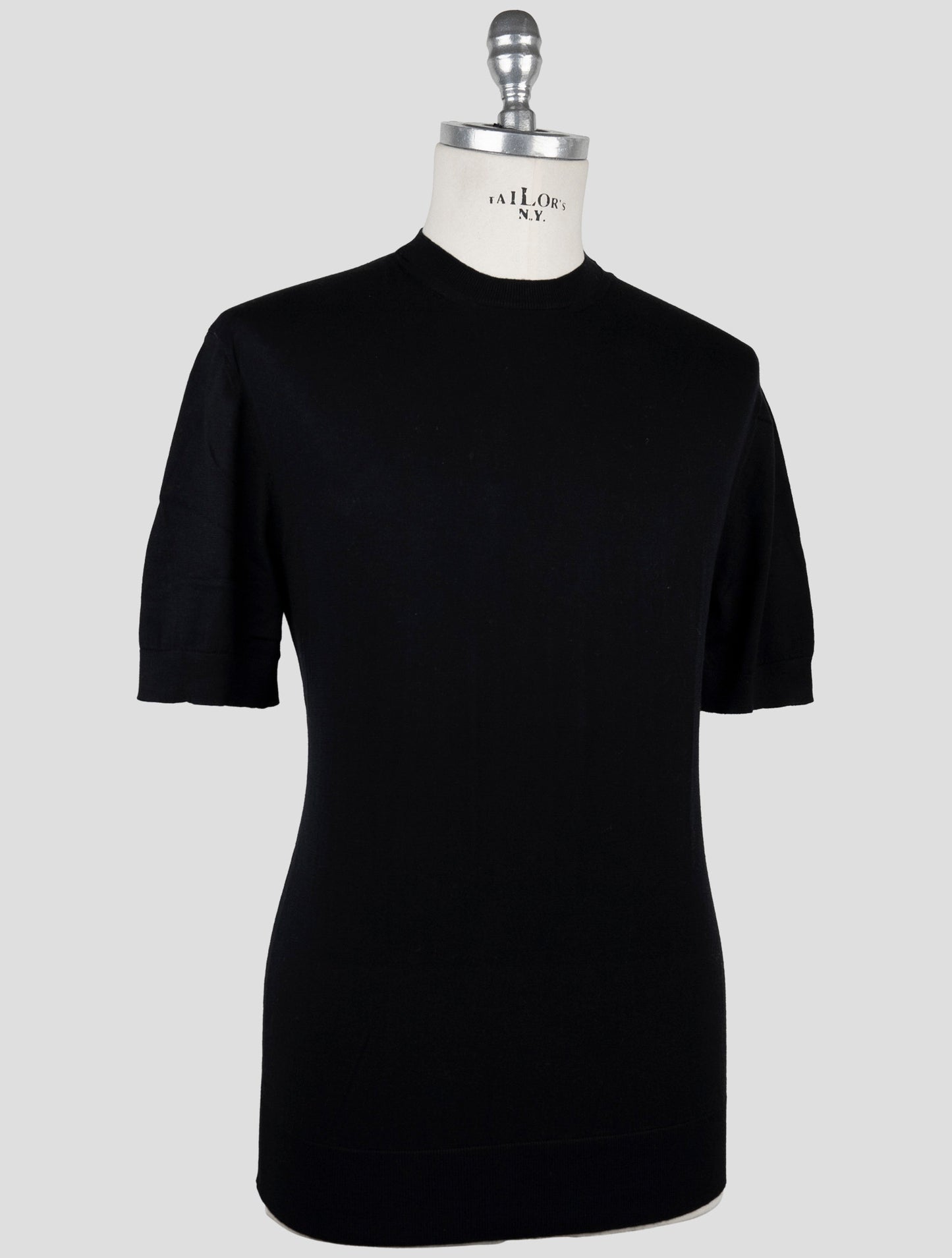 Kiton Knt Black Cotton Shirt