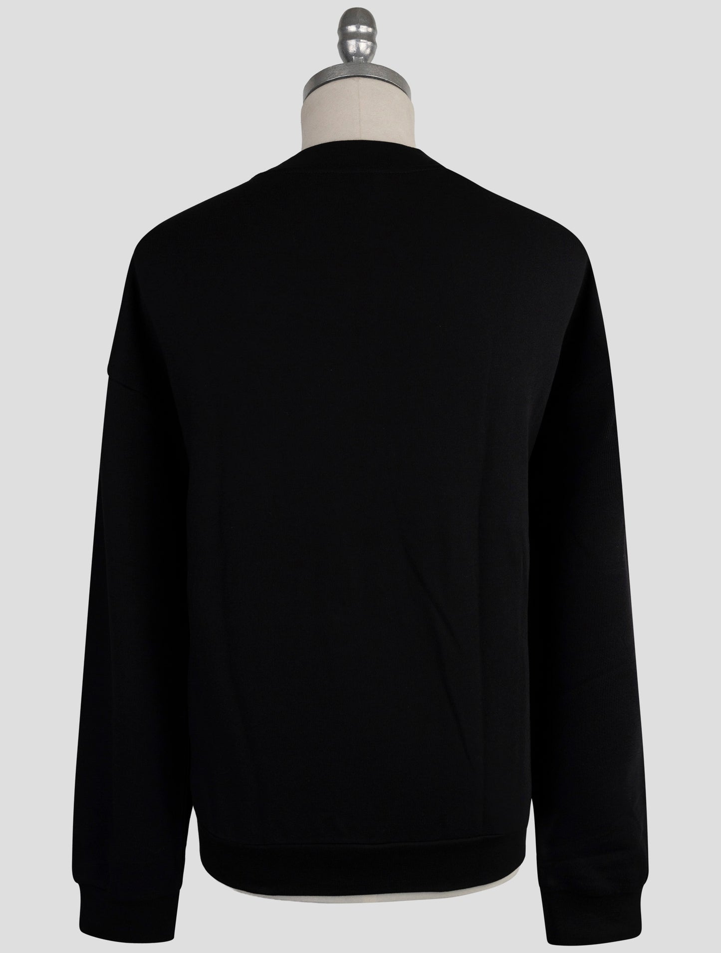 Kiton Knt Black Cotton Sweater Crewneck