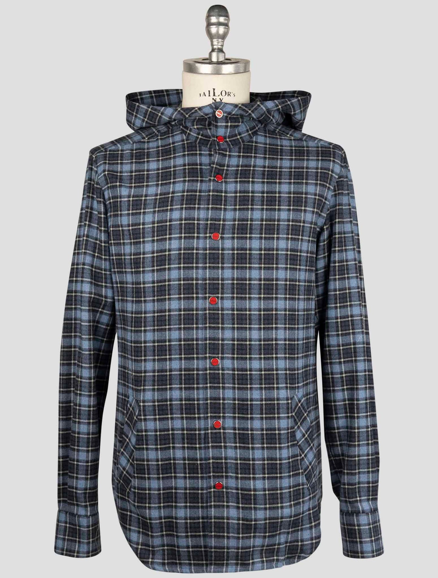 Kiton Blue Cotton Shirt Mariano