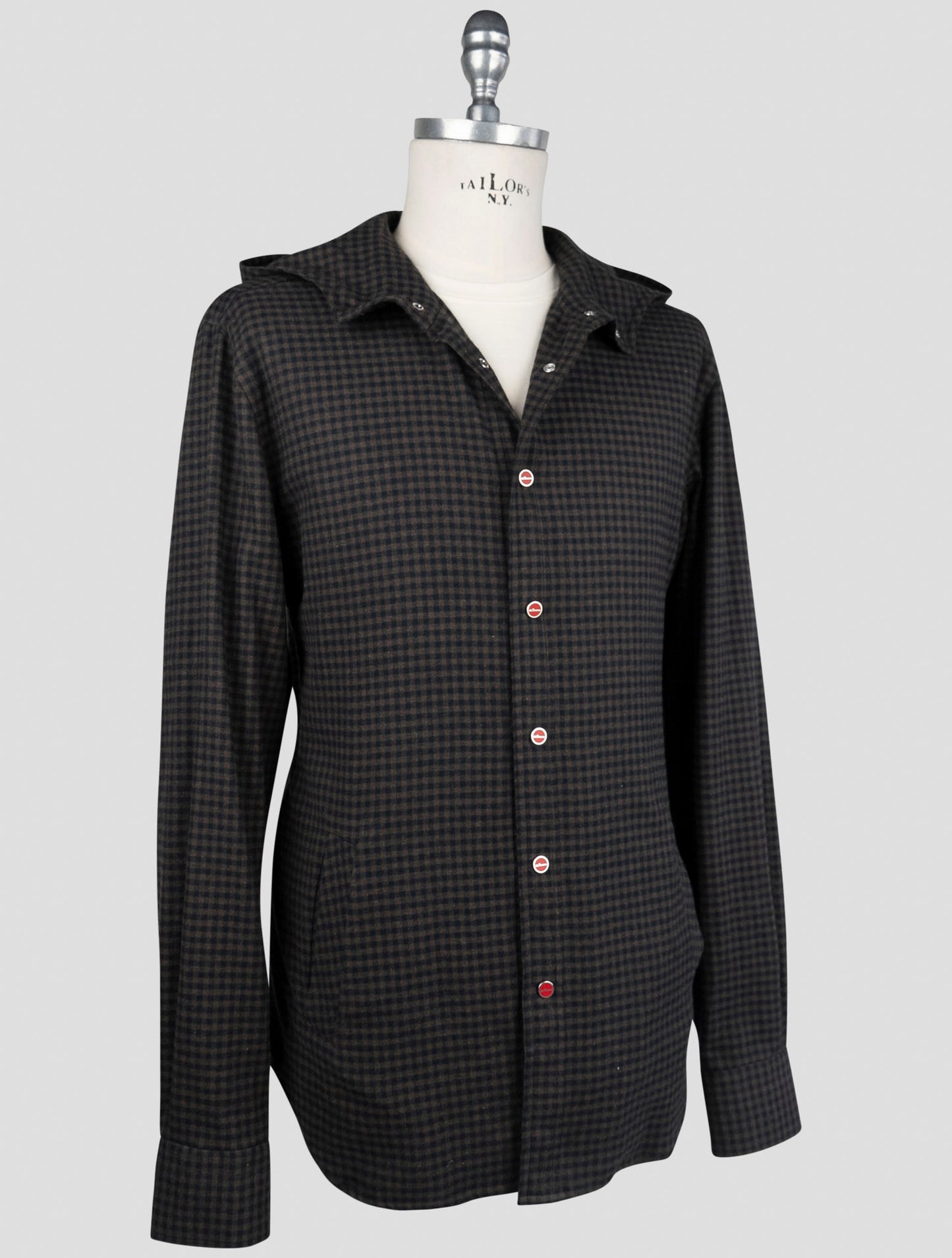Kiton Brown Cotton Shirt Mariano