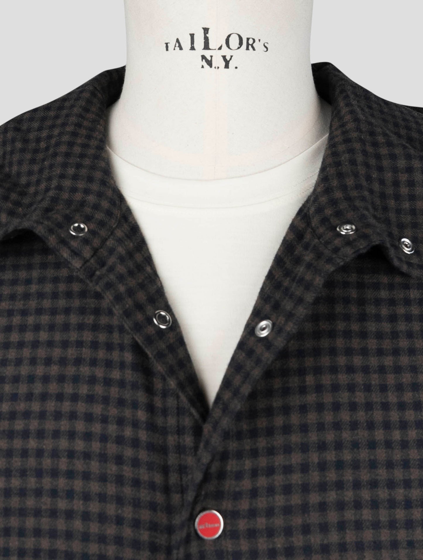 Kiton Brown Cotton Shirt Mariano