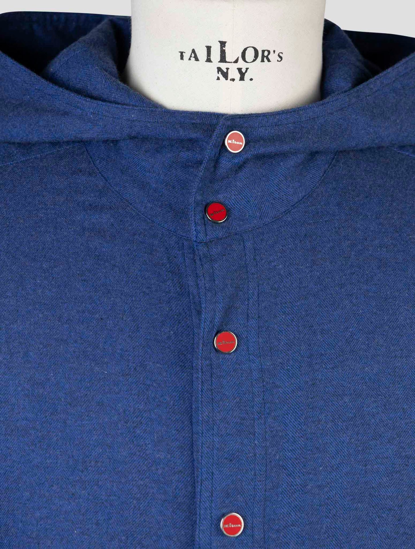 Kiton Blue Cotton Shirt Mariano