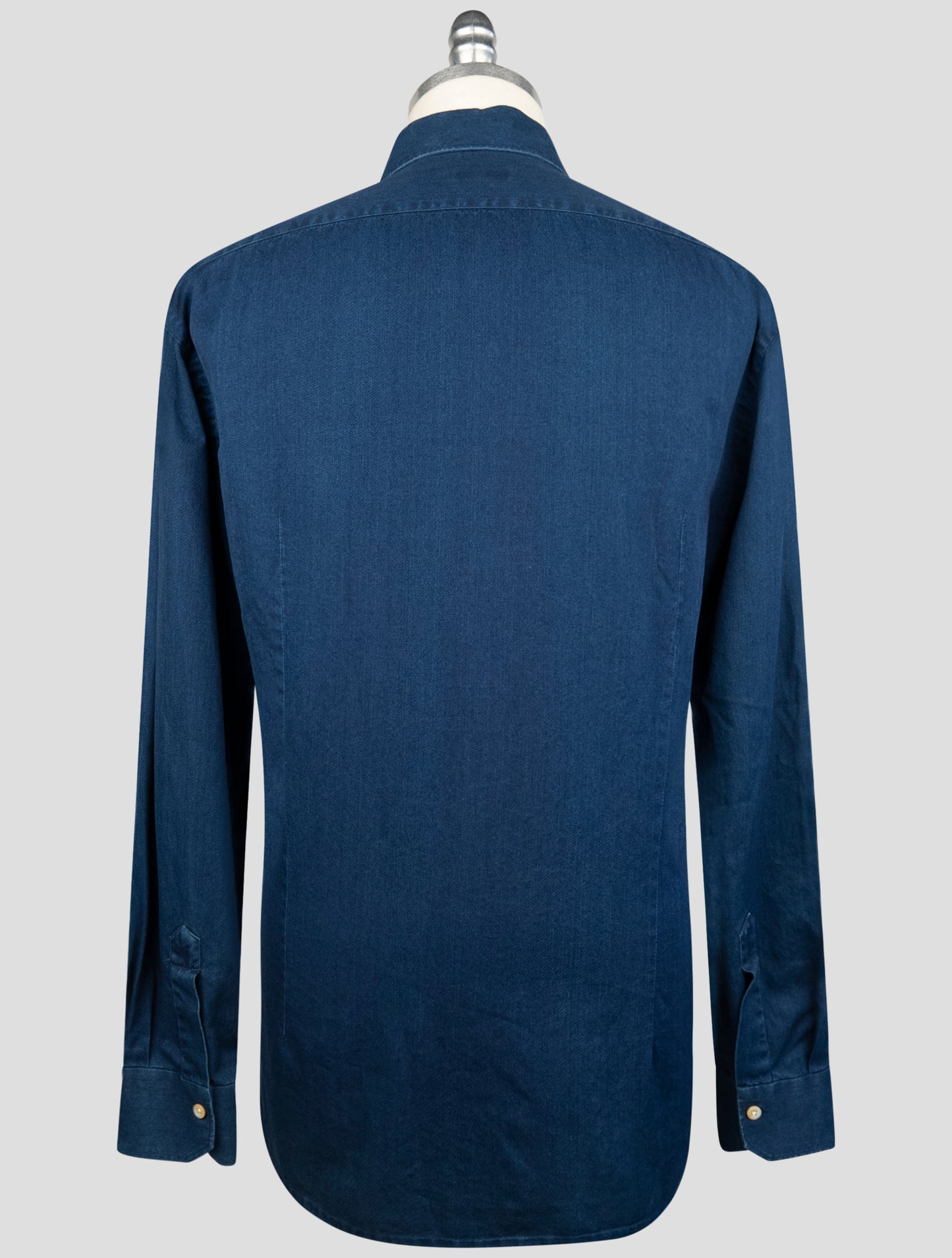 Kiton Blue Cotton Shirt